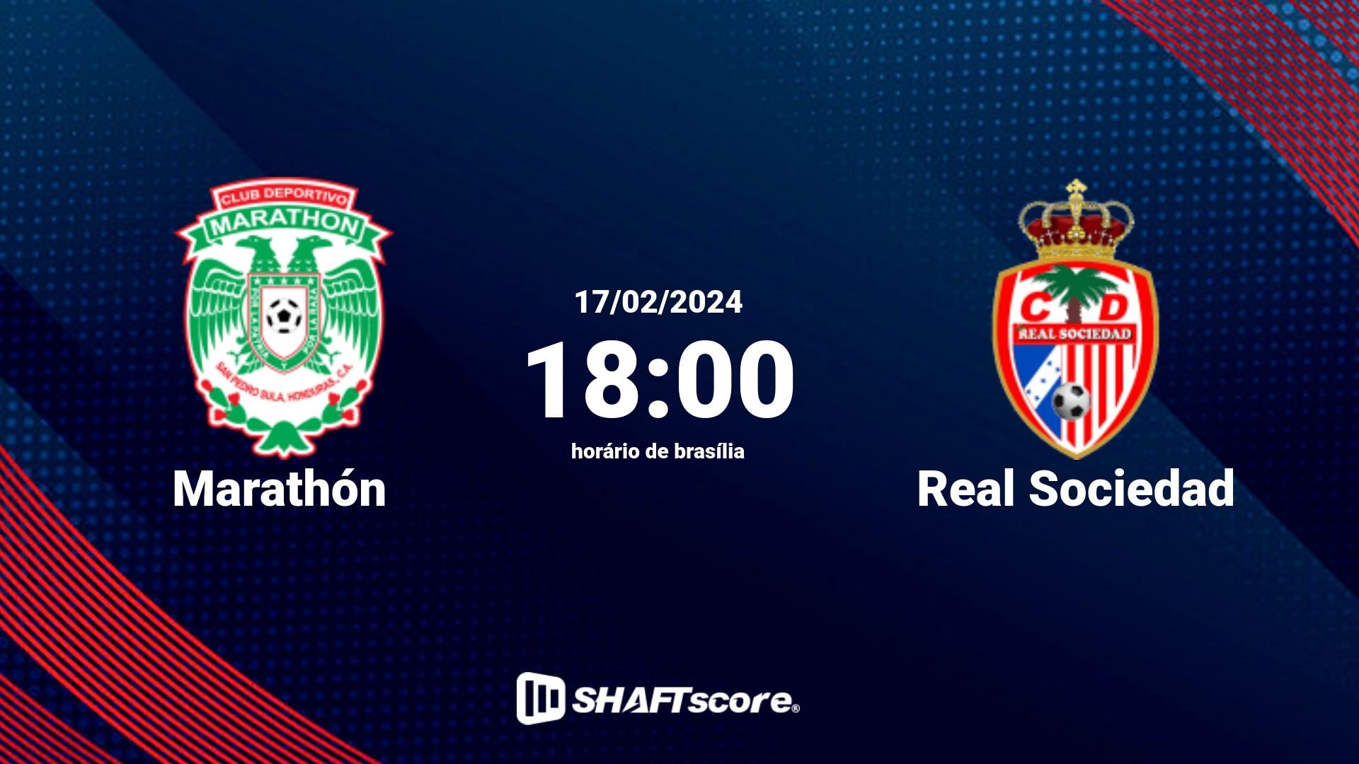 Estatísticas do jogo Marathón vs Real Sociedad 17.02 18:00