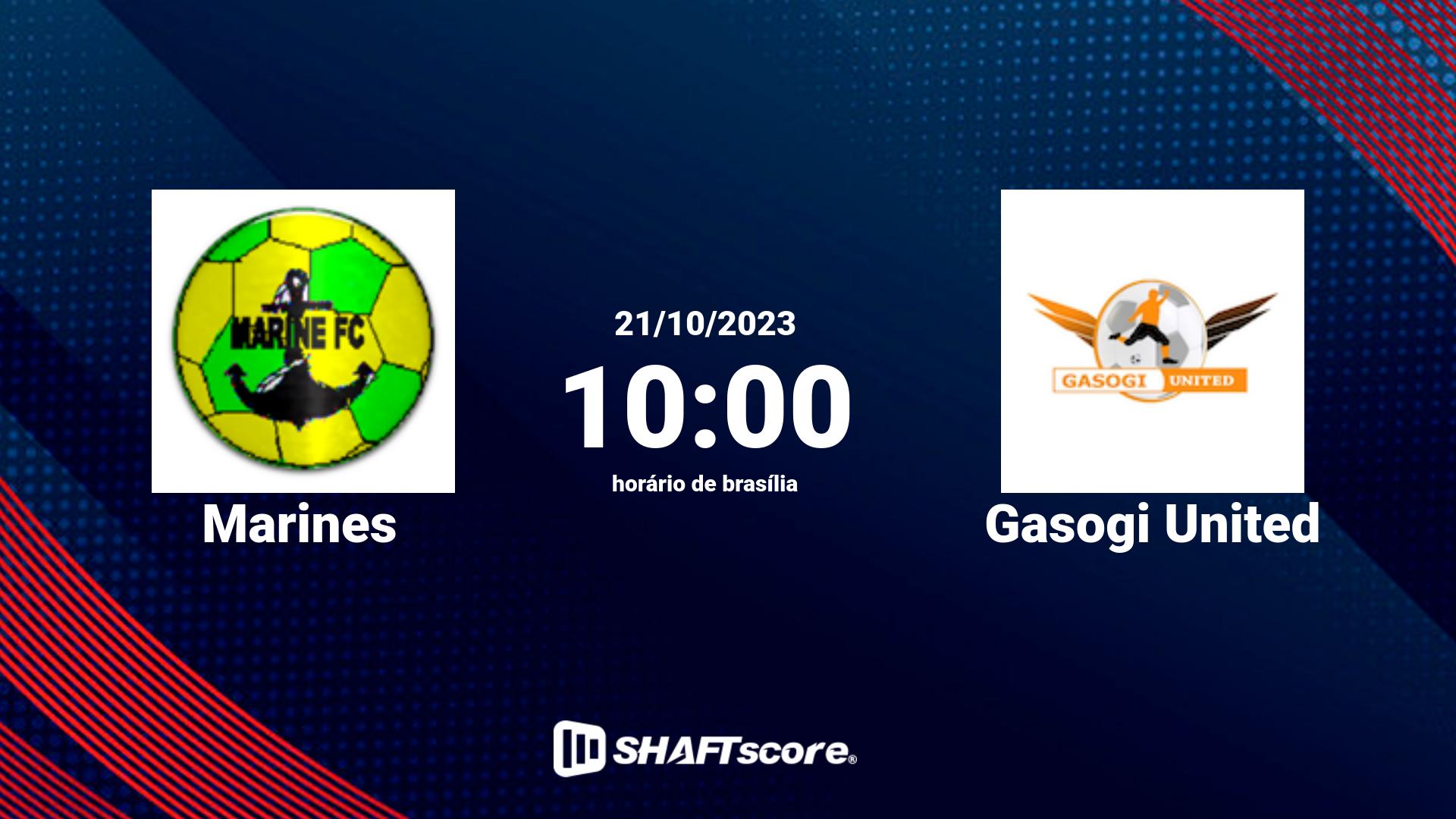 Estatísticas do jogo Marines vs Gasogi United 21.10 10:00