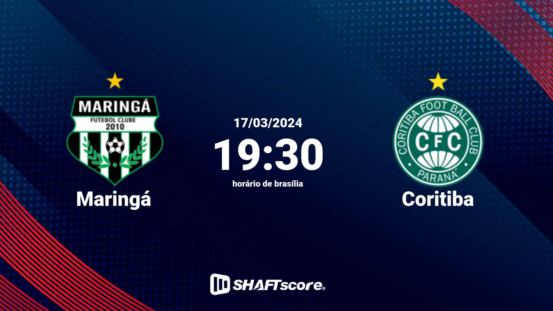 Estatísticas do jogo Maringá vs Coritiba 17.03 19:30