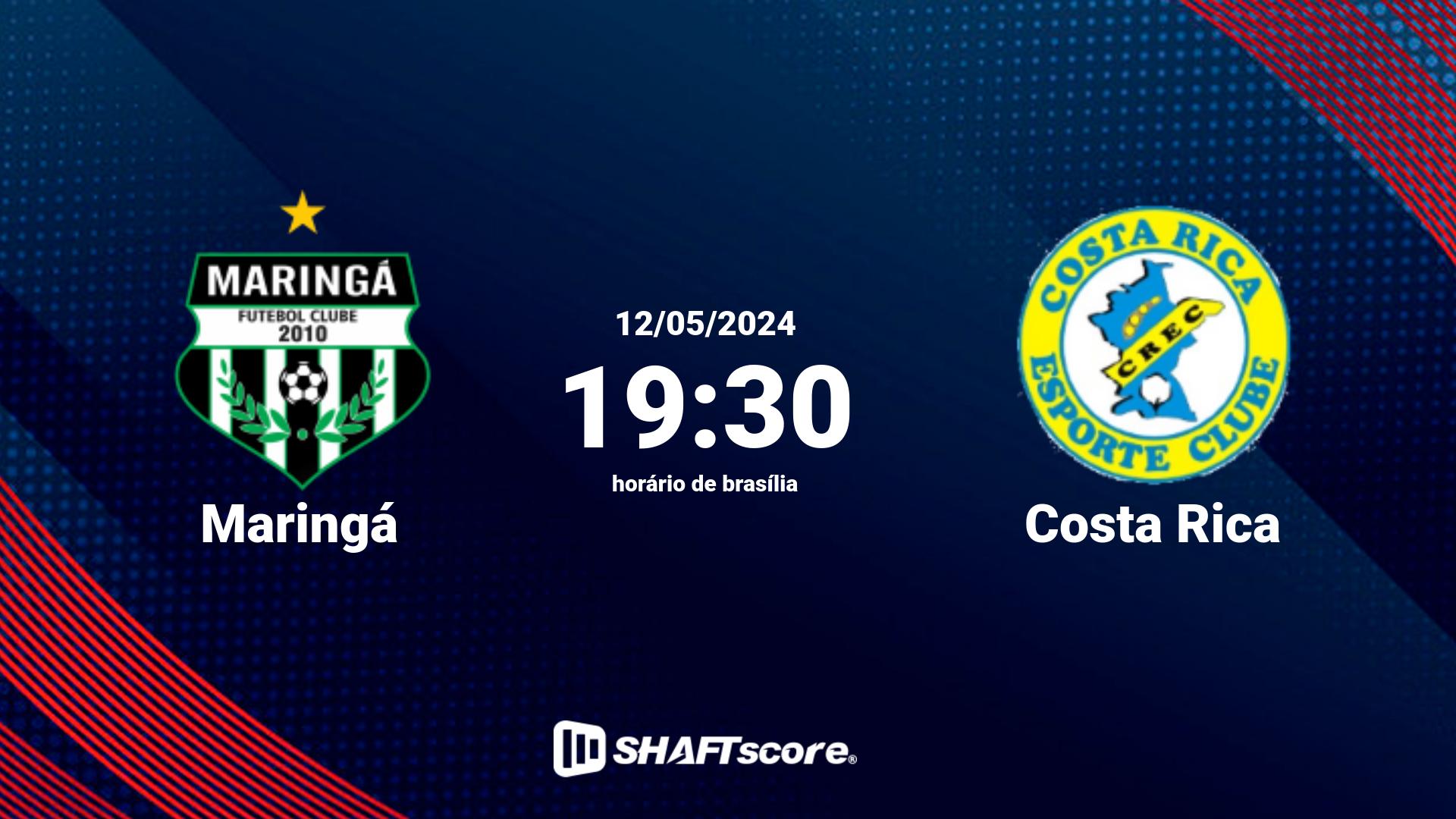 Estatísticas do jogo Maringá vs Costa Rica 12.05 19:30