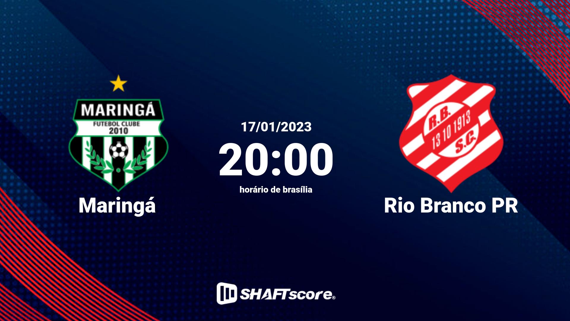 Estatísticas do jogo Maringá vs Rio Branco PR 17.01 20:00