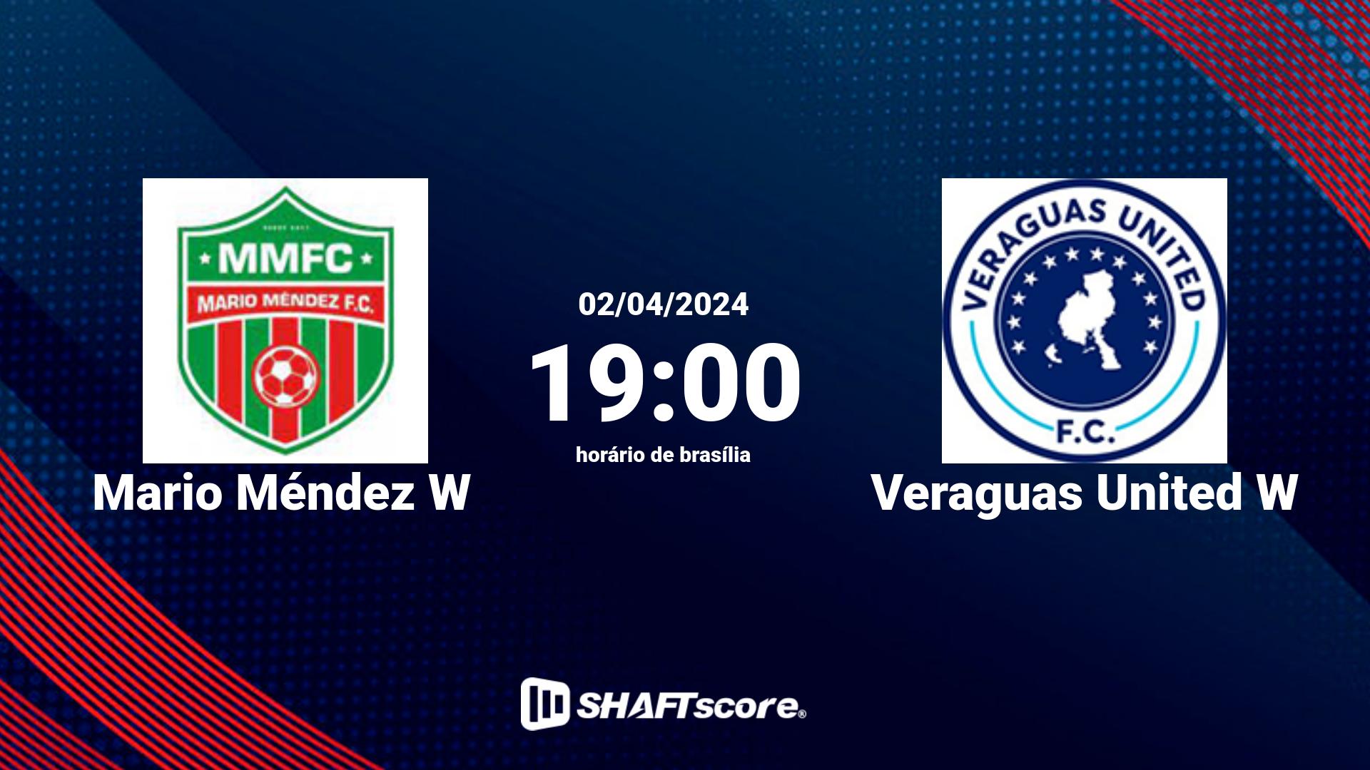 Estatísticas do jogo Mario Méndez W vs Veraguas United W 02.04 19:00