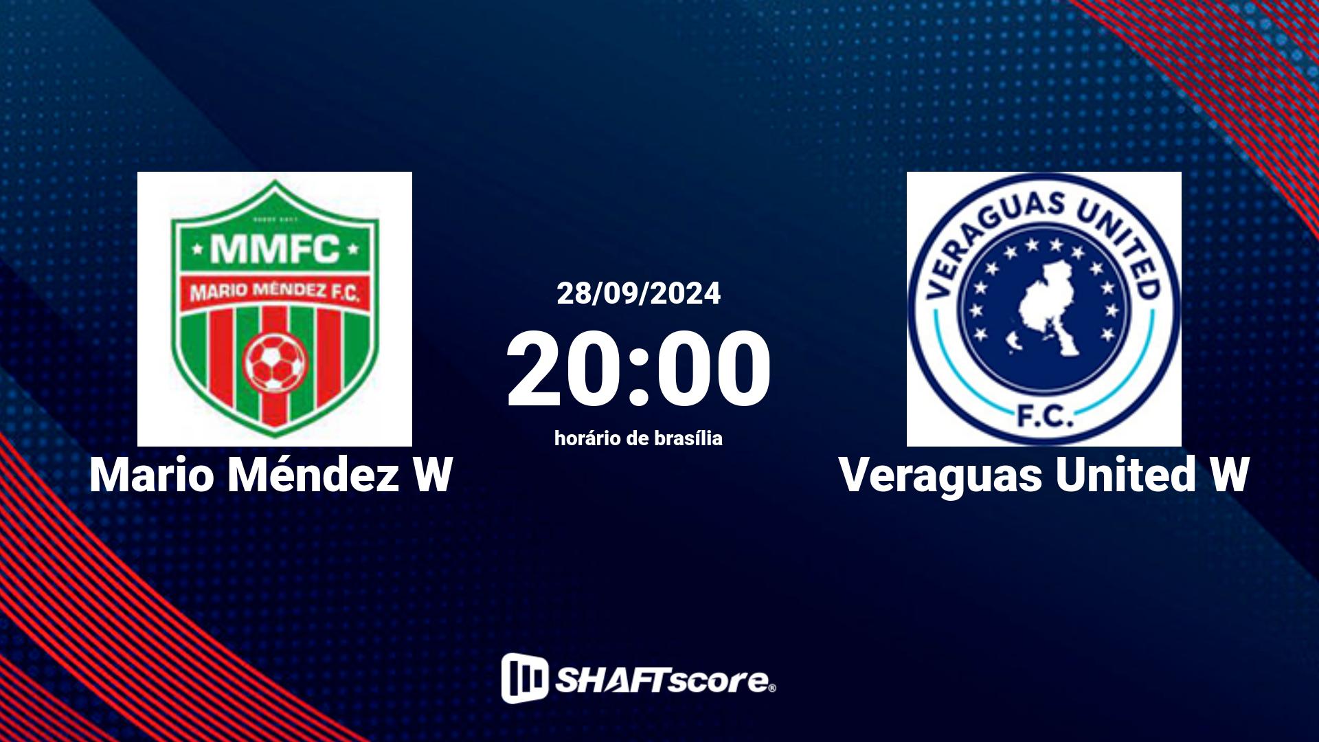 Estatísticas do jogo Mario Méndez W vs Veraguas United W 28.09 20:00