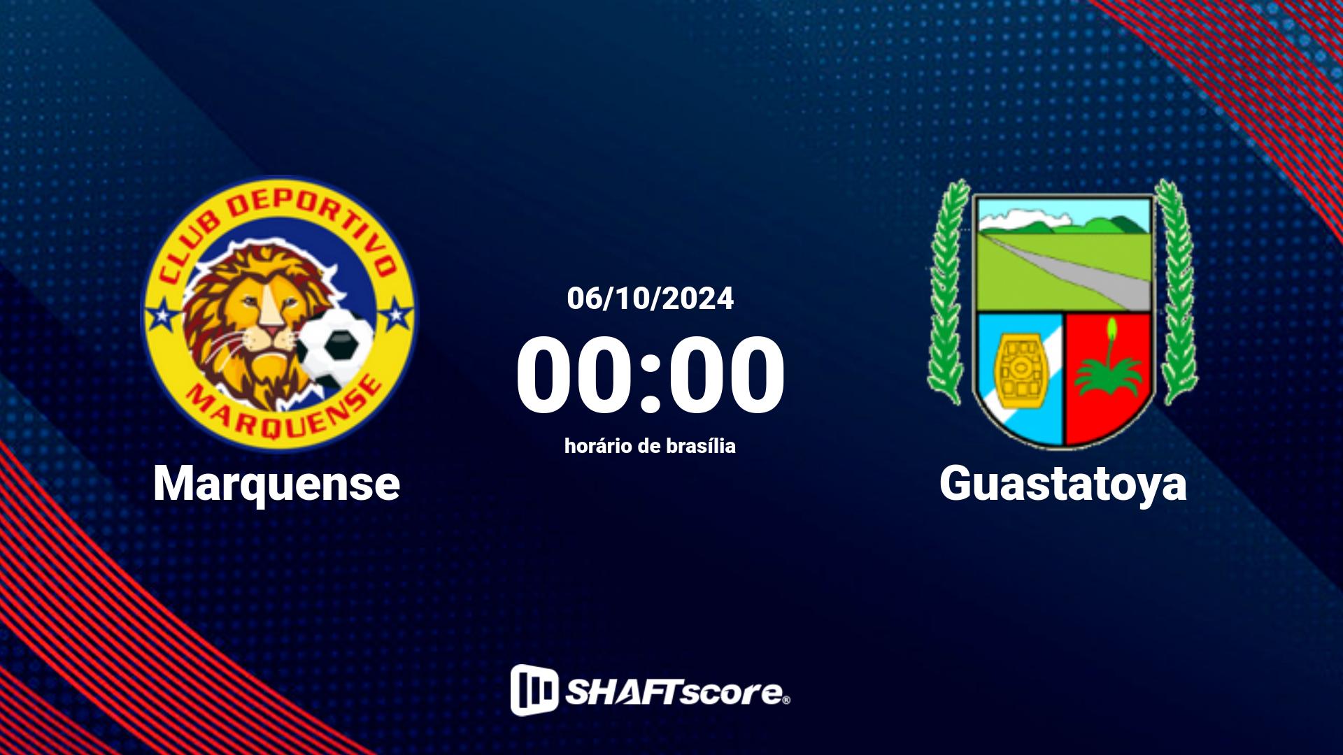 Estatísticas do jogo Marquense vs Guastatoya 06.10 00:00