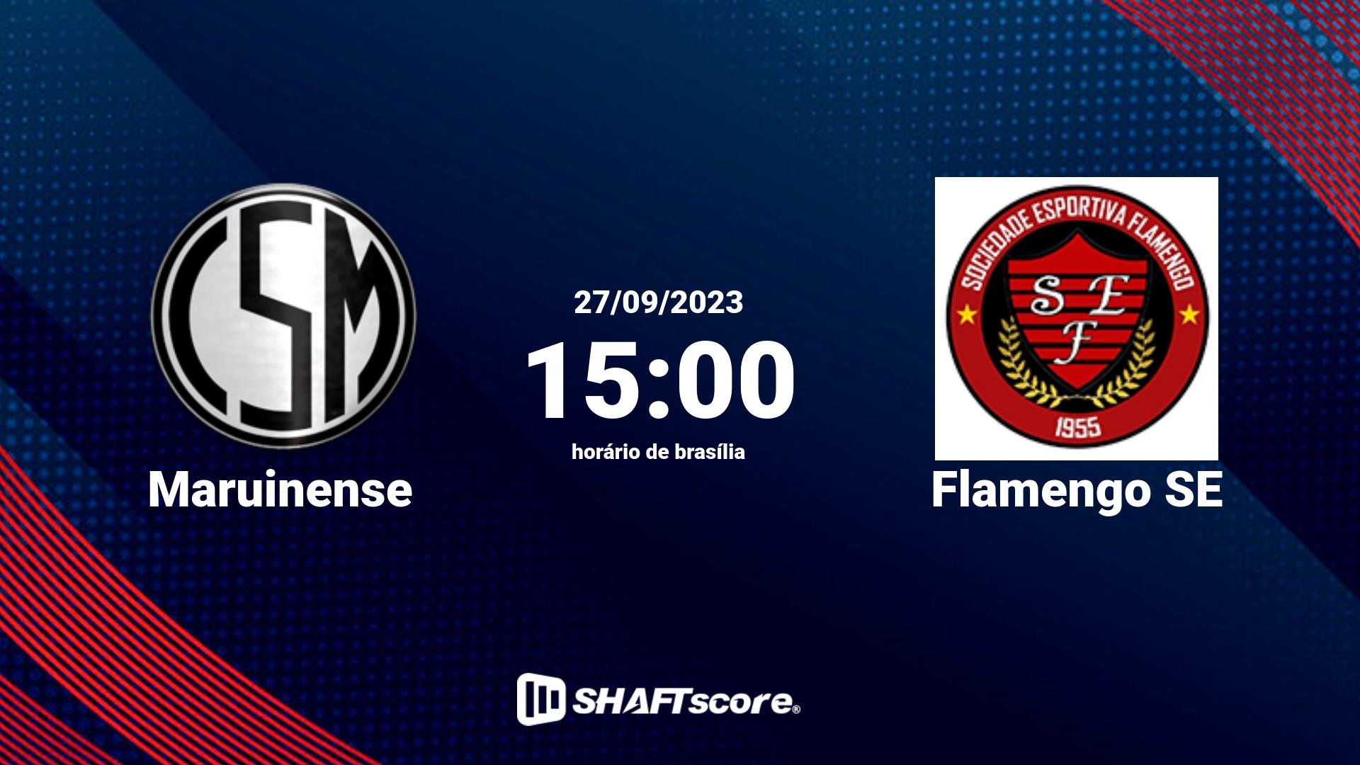 Estatísticas do jogo Maruinense vs Flamengo SE 27.09 15:00