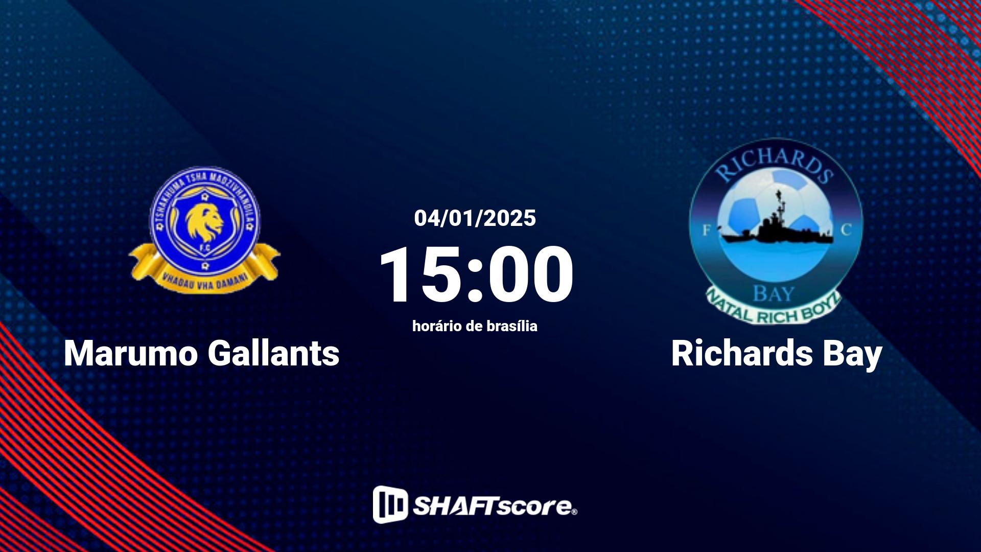 Estatísticas do jogo Marumo Gallants vs Richards Bay 04.01 15:00