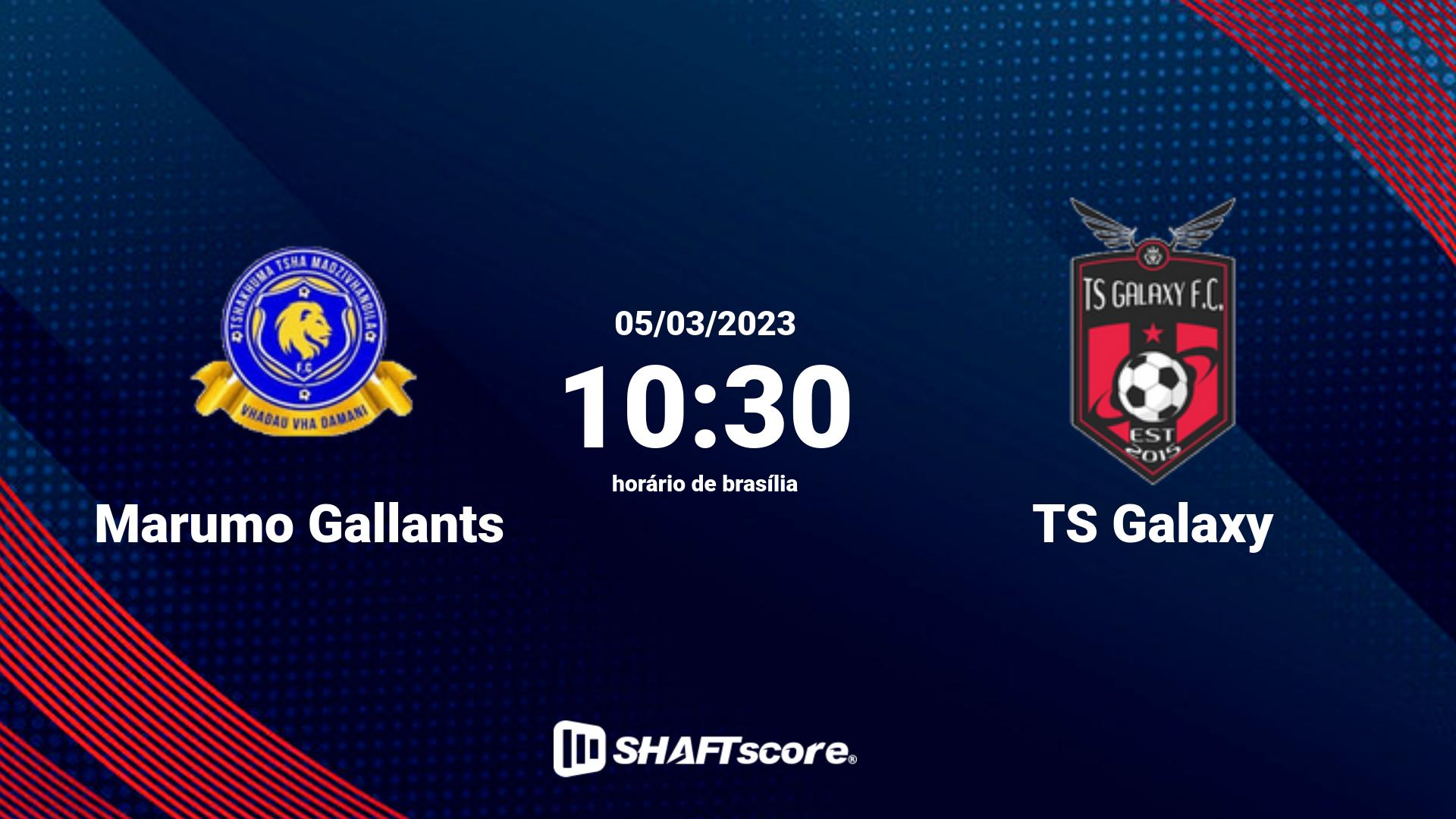 Estatísticas do jogo Marumo Gallants vs TS Galaxy 05.03 10:30