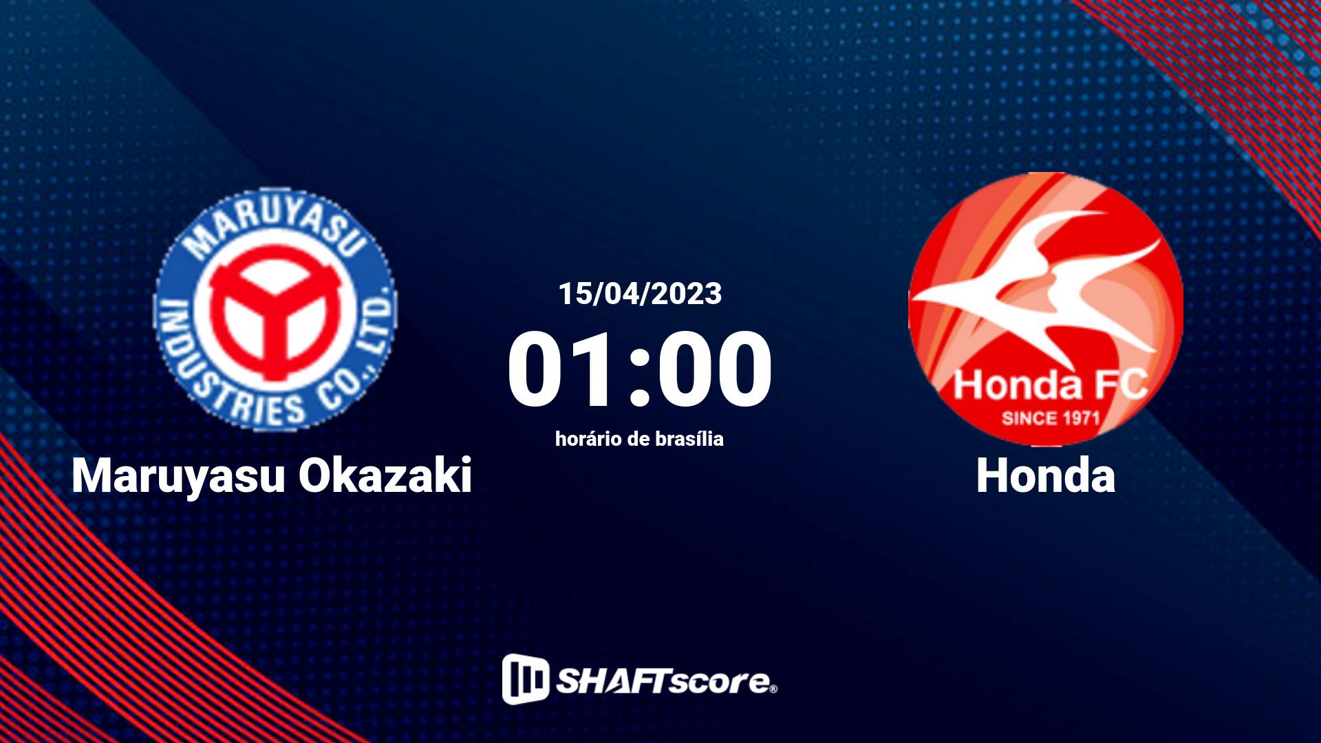 Estatísticas do jogo Maruyasu Okazaki vs Honda 15.04 01:00