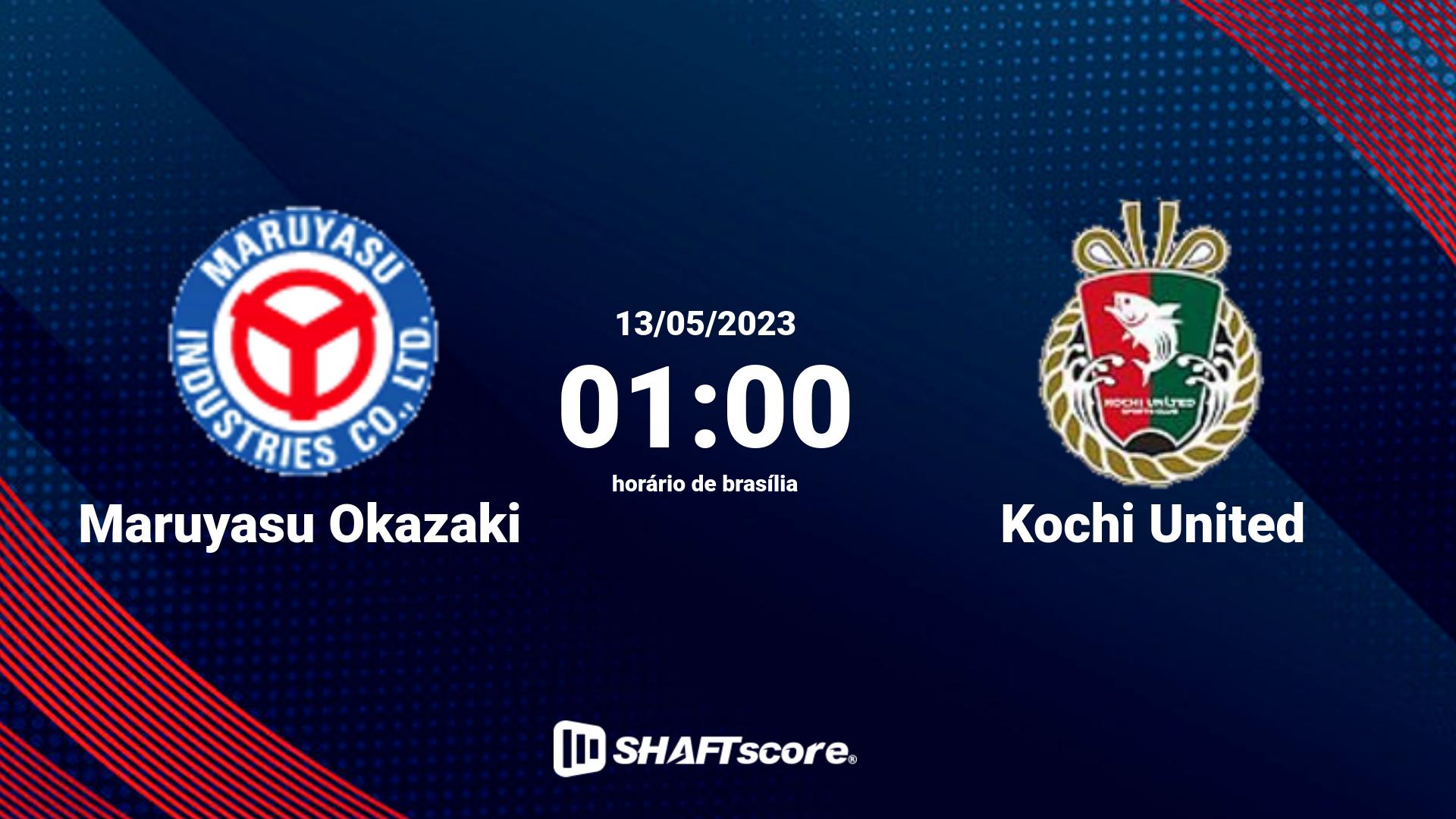 Estatísticas do jogo Maruyasu Okazaki vs Kochi United 13.05 01:00