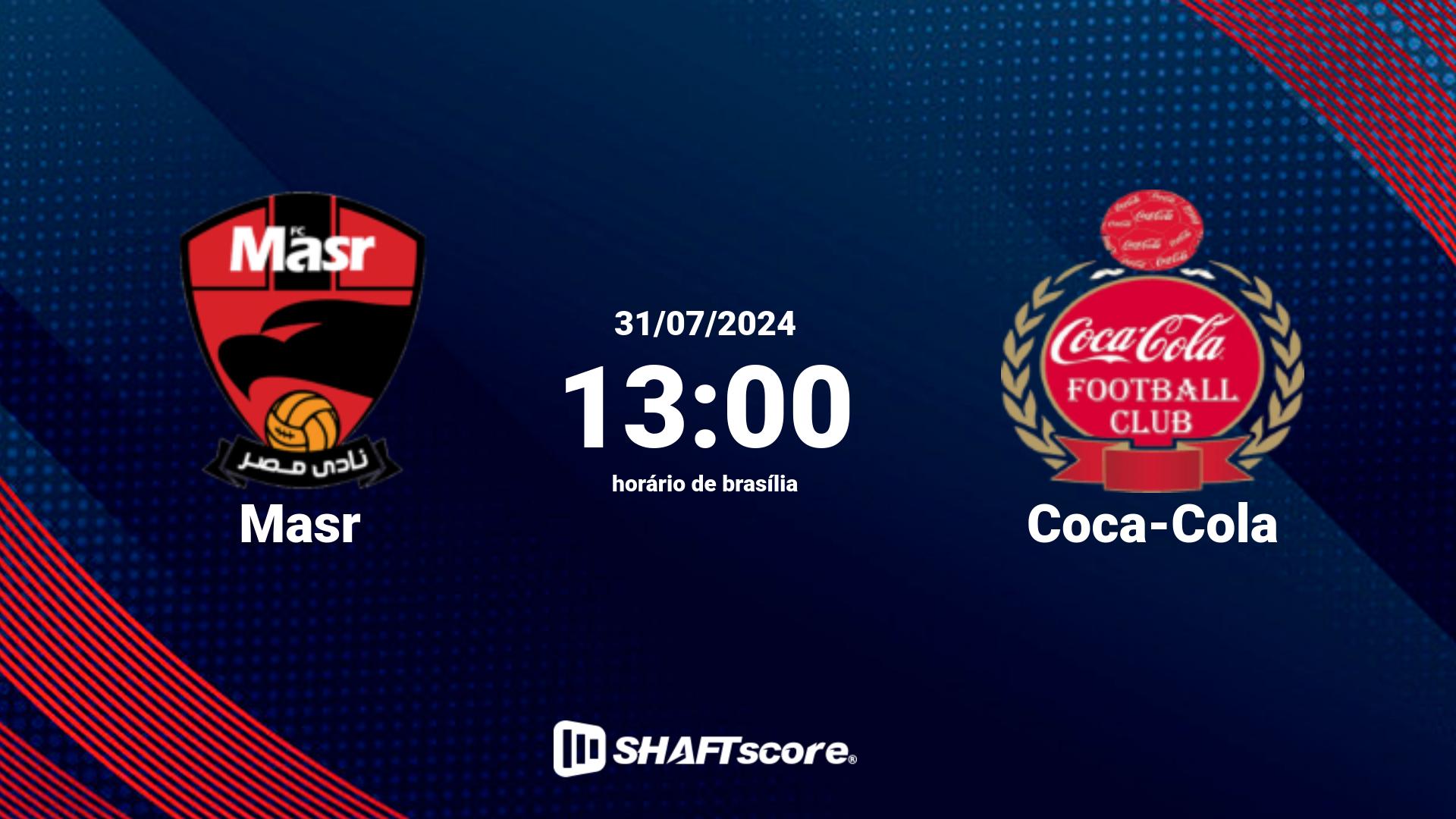 Estatísticas do jogo Masr vs Coca-Cola 31.07 13:00