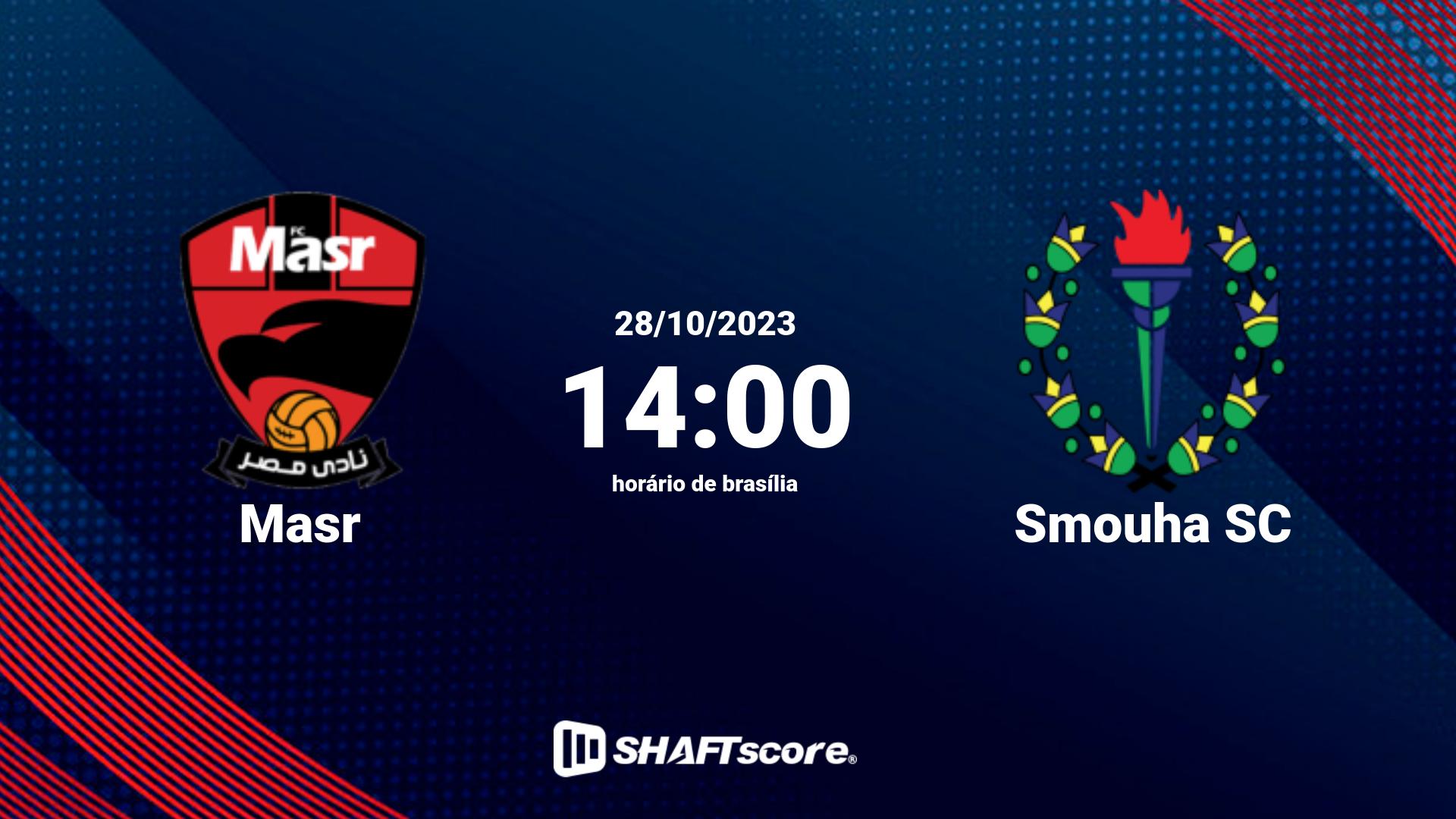 Estatísticas do jogo Masr vs Smouha SC 28.10 14:00