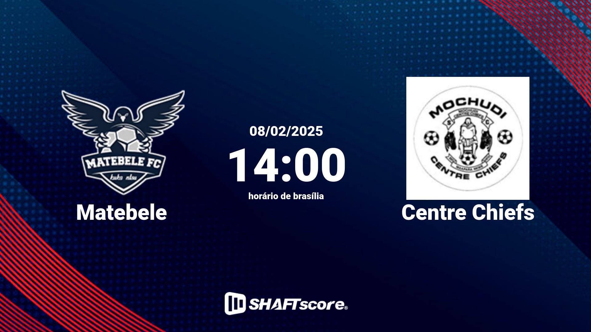 Estatísticas do jogo Matebele vs Centre Chiefs 08.02 14:00