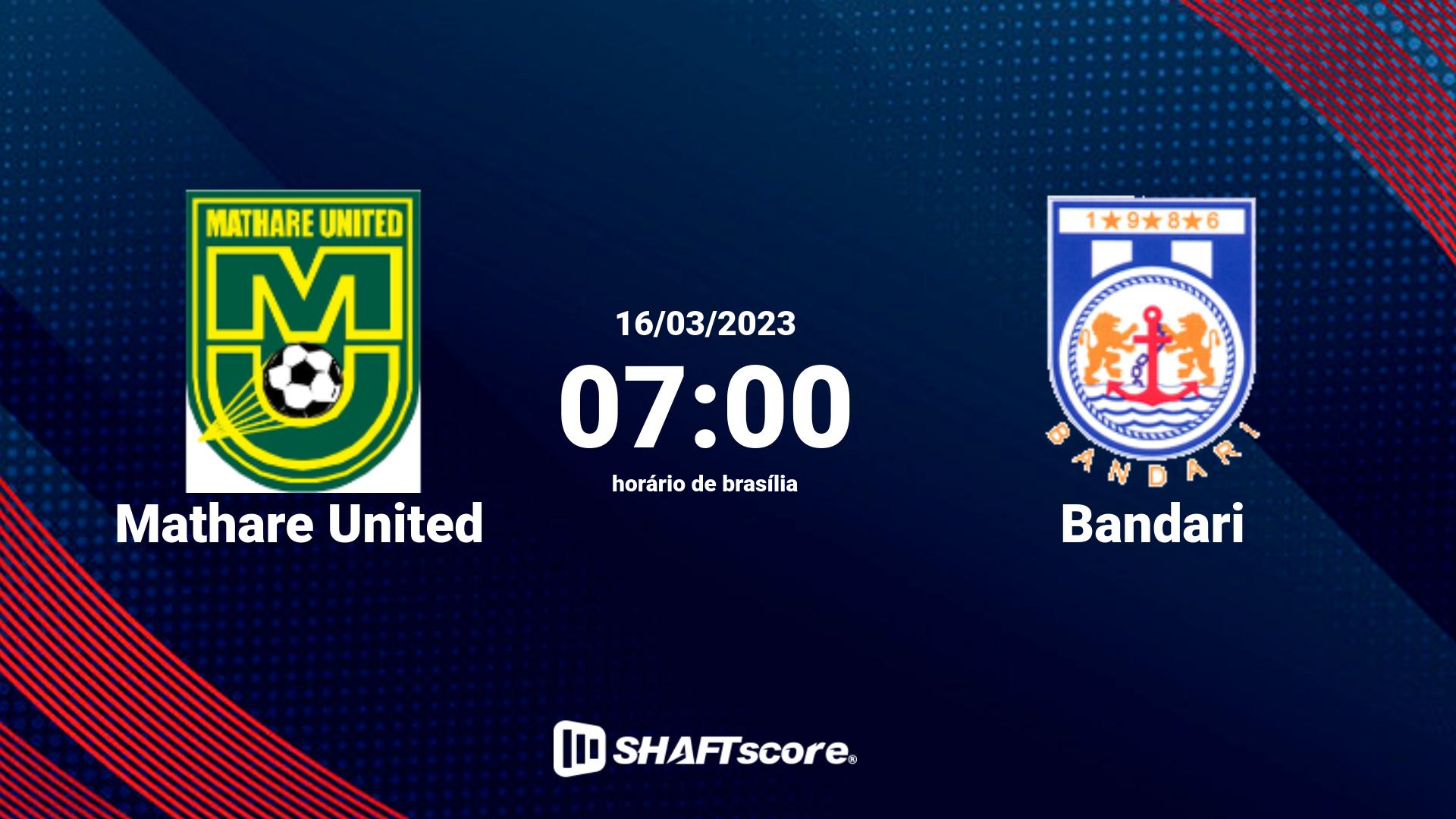 Estatísticas do jogo Mathare United vs Bandari 16.03 07:00