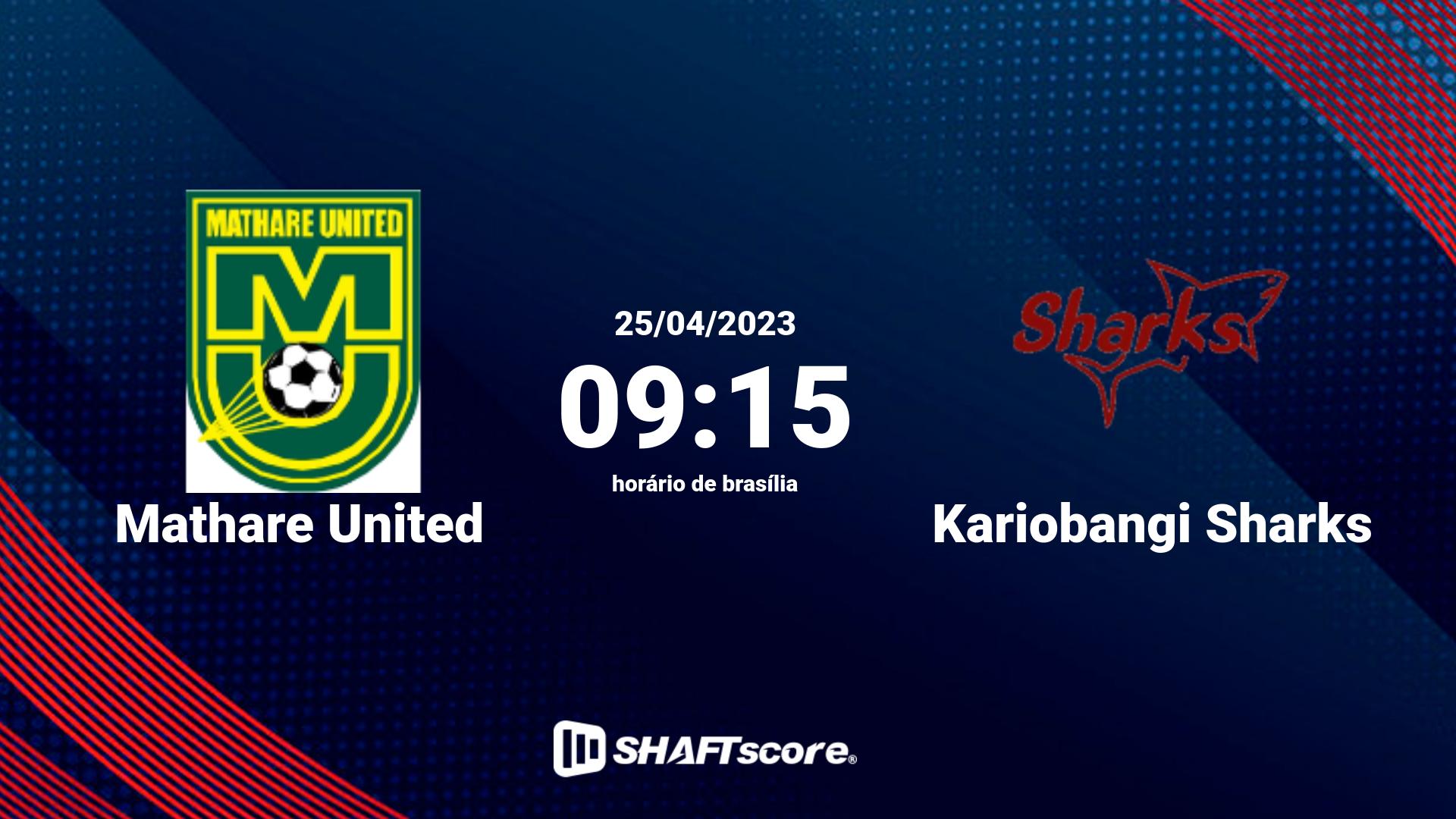 Estatísticas do jogo Mathare United vs Kariobangi Sharks 25.04 09:15