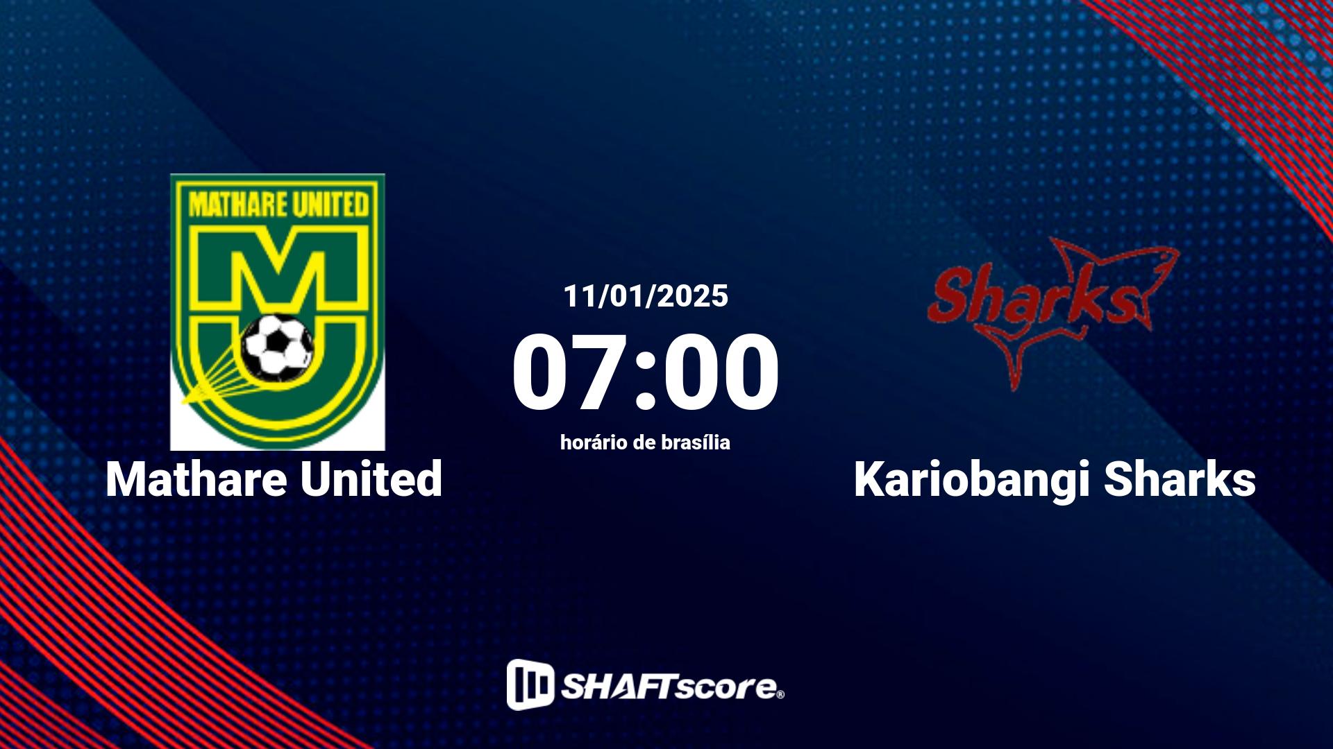 Estatísticas do jogo Mathare United vs Kariobangi Sharks 11.01 07:00