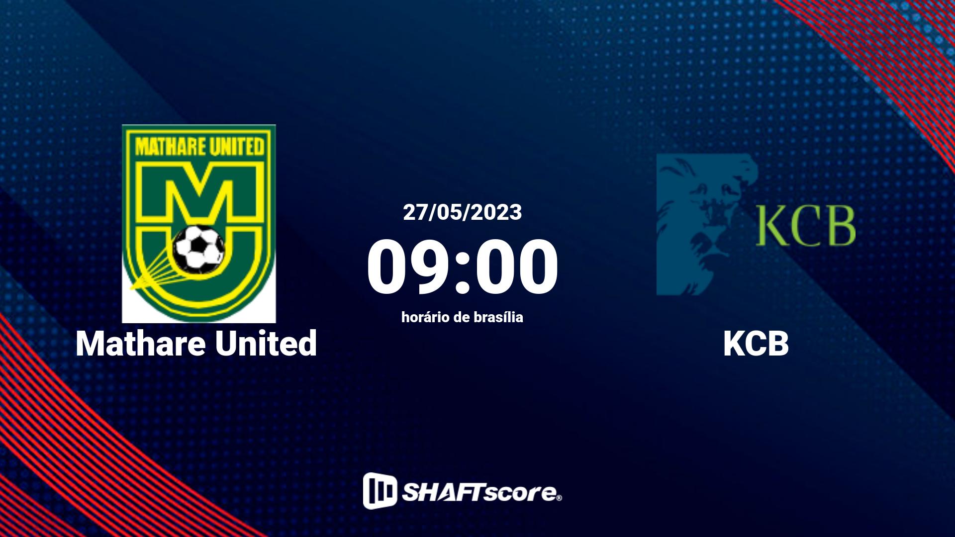 Estatísticas do jogo Mathare United vs KCB 27.05 09:00