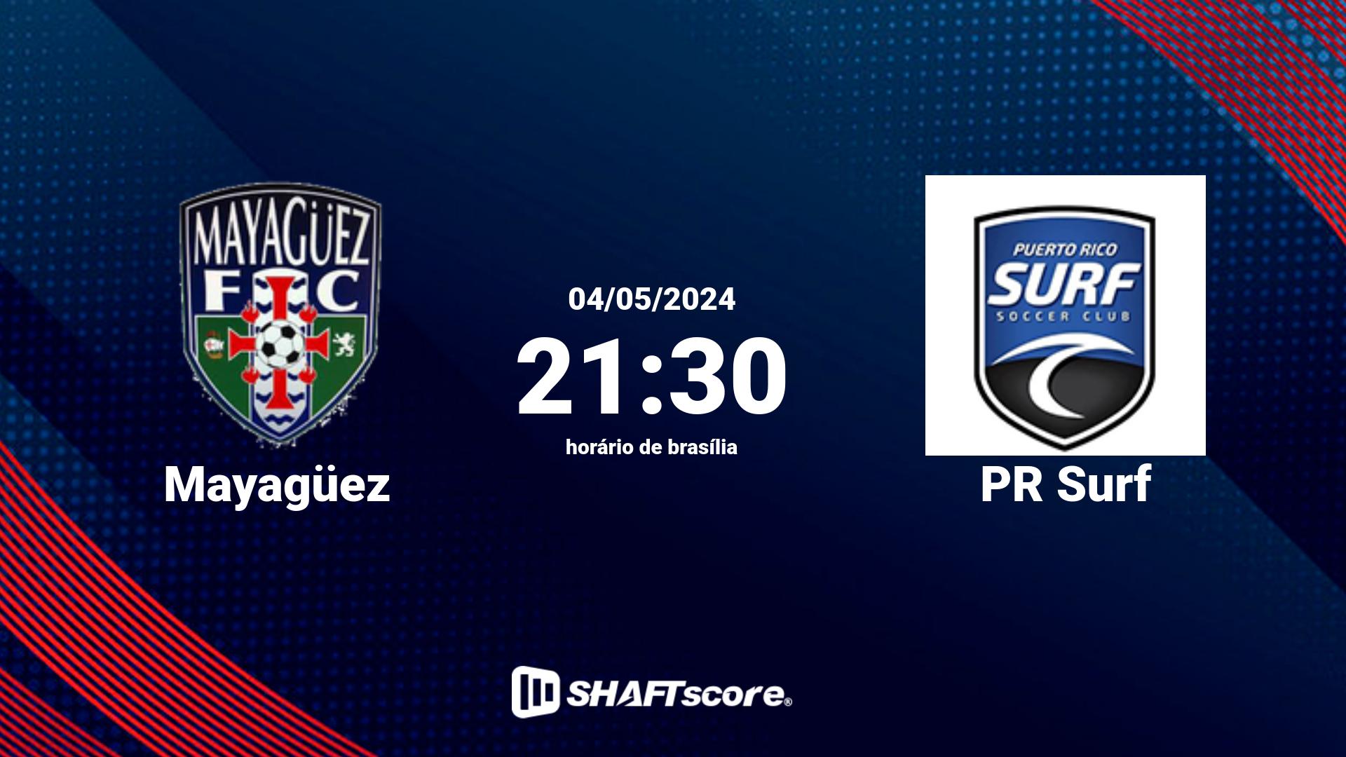 Estatísticas do jogo Mayagüez vs PR Surf 04.05 21:30