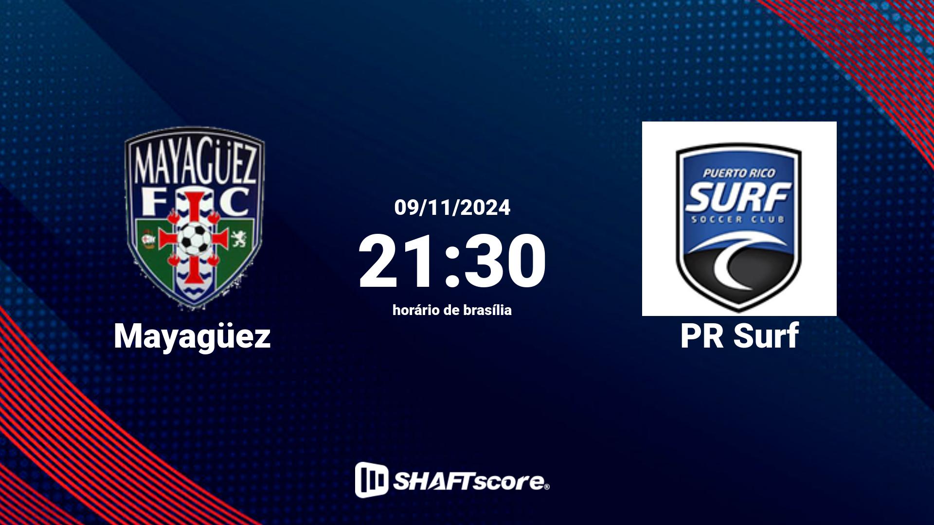 Estatísticas do jogo Mayagüez vs PR Surf 09.11 21:30