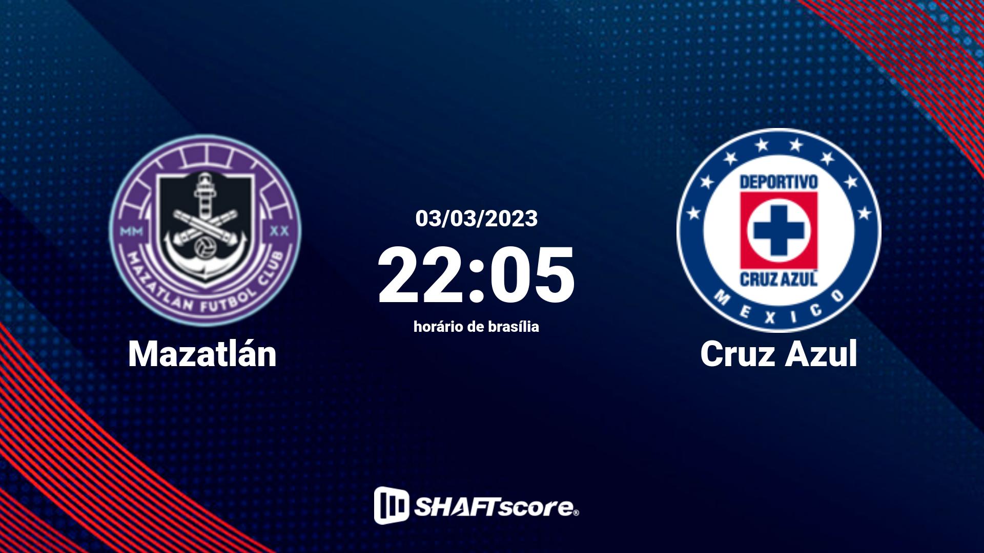 Estatísticas do jogo Mazatlán vs Cruz Azul 03.03 22:05