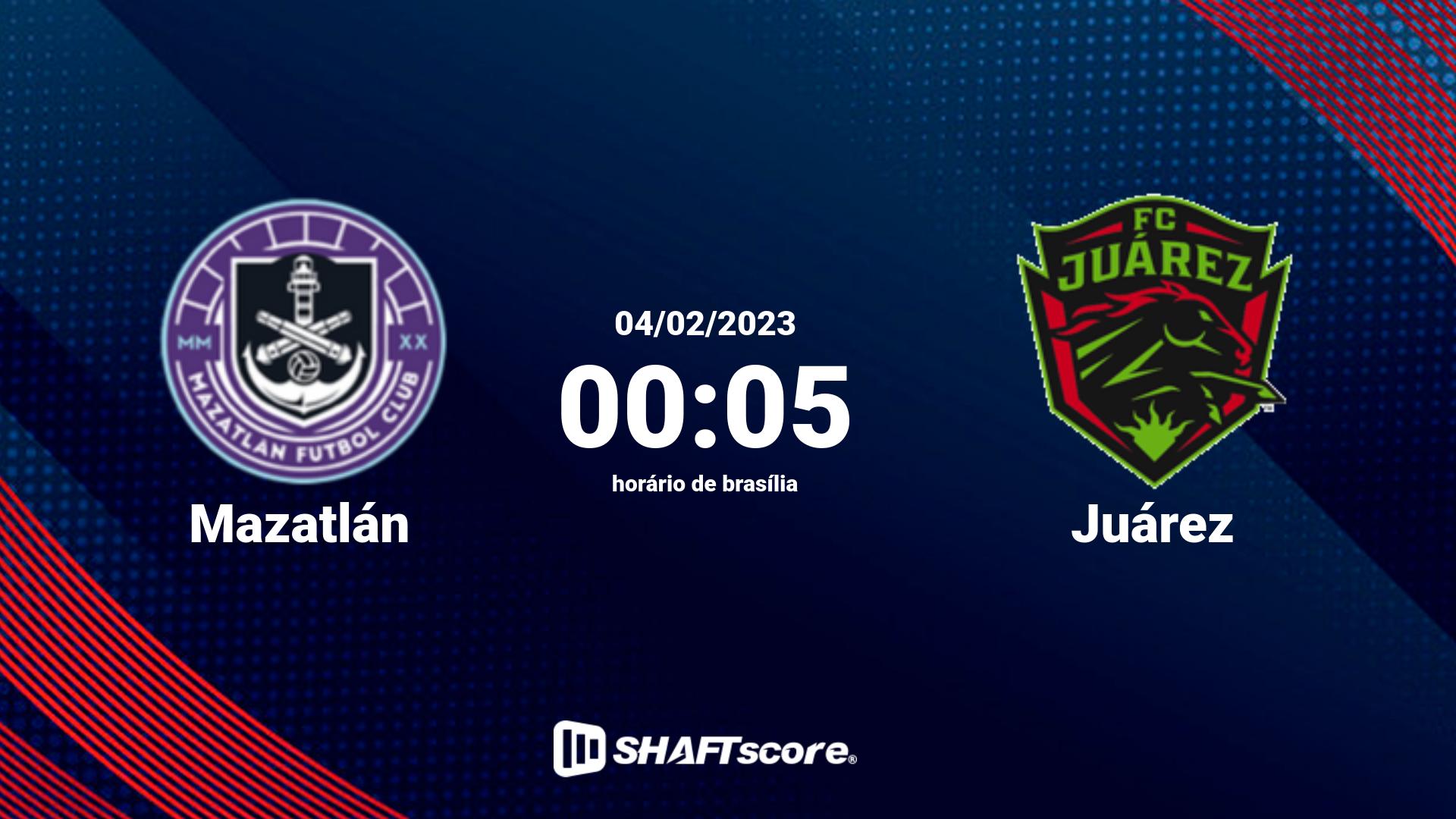 Estatísticas do jogo Mazatlán vs Juárez 04.02 00:05