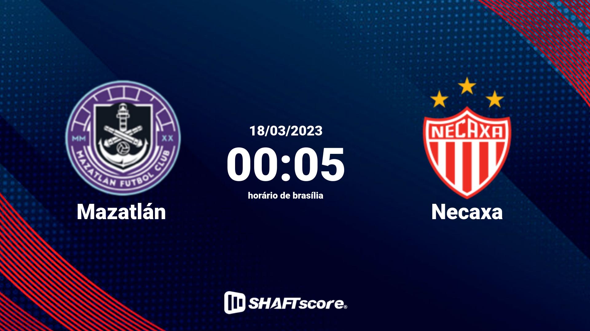 Estatísticas do jogo Mazatlán vs Necaxa 18.03 00:05