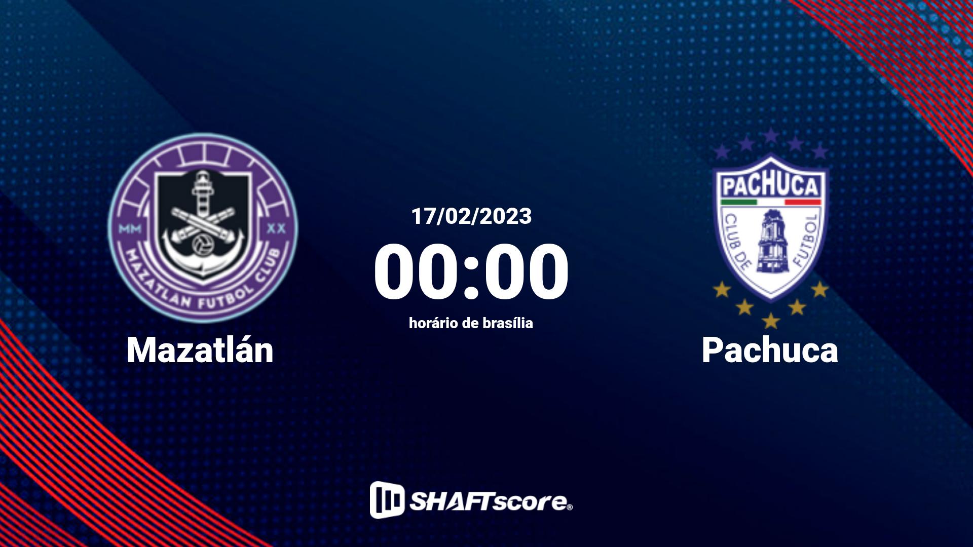 Estatísticas do jogo Mazatlán vs Pachuca 17.02 00:00