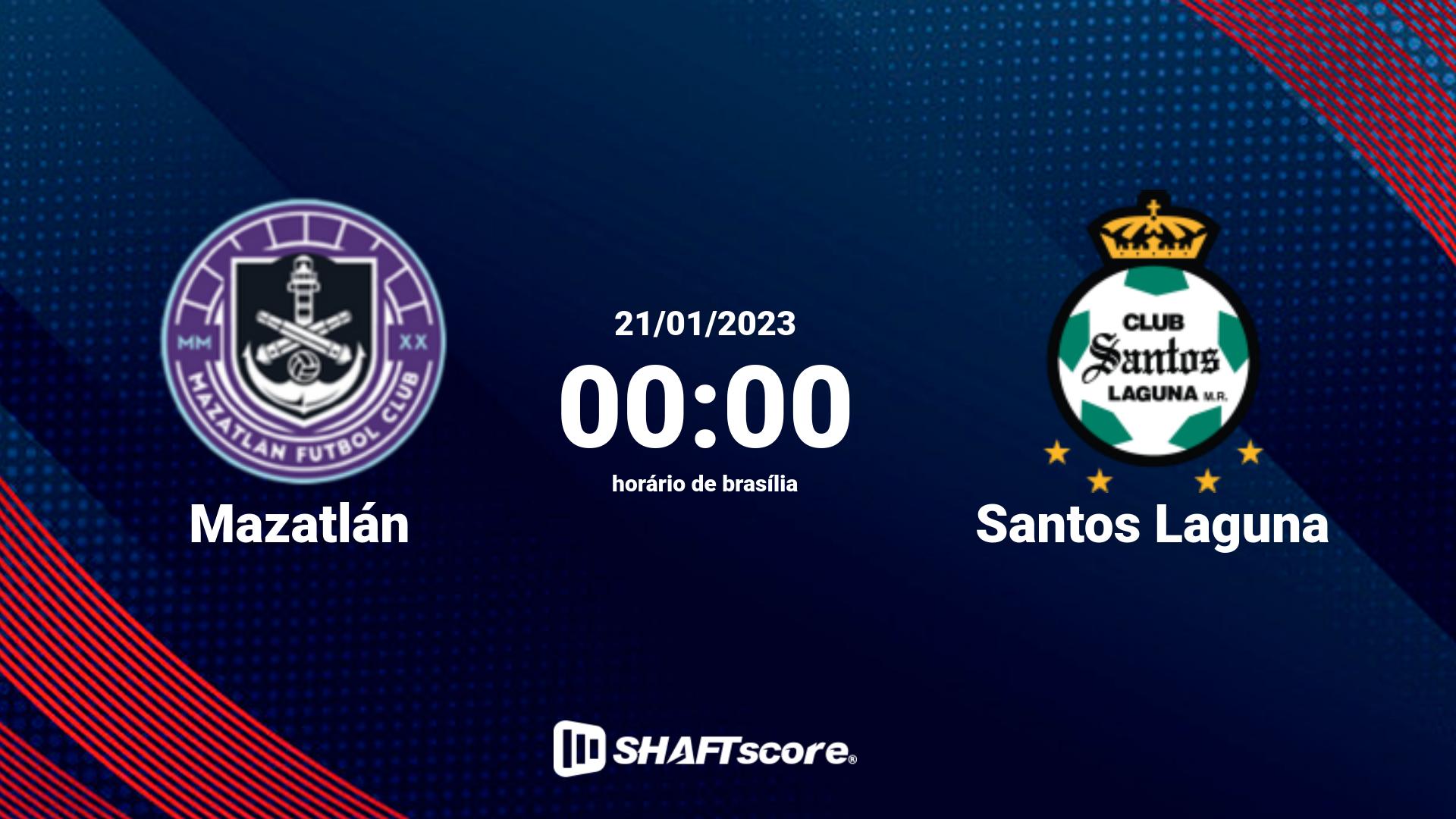 Estatísticas do jogo Mazatlán vs Santos Laguna 21.01 00:00