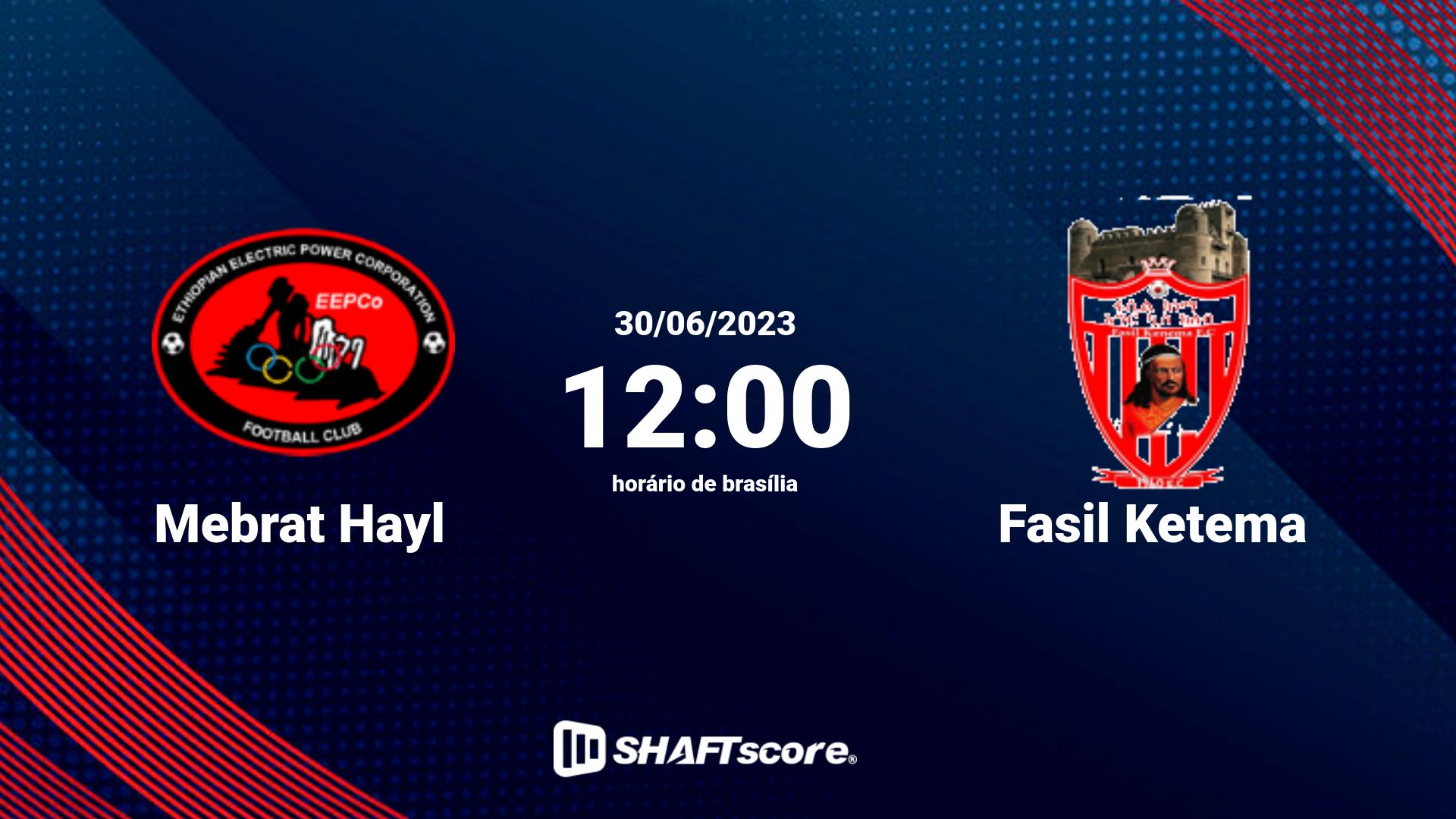 Estatísticas do jogo Mebrat Hayl vs Fasil Ketema 30.06 12:00