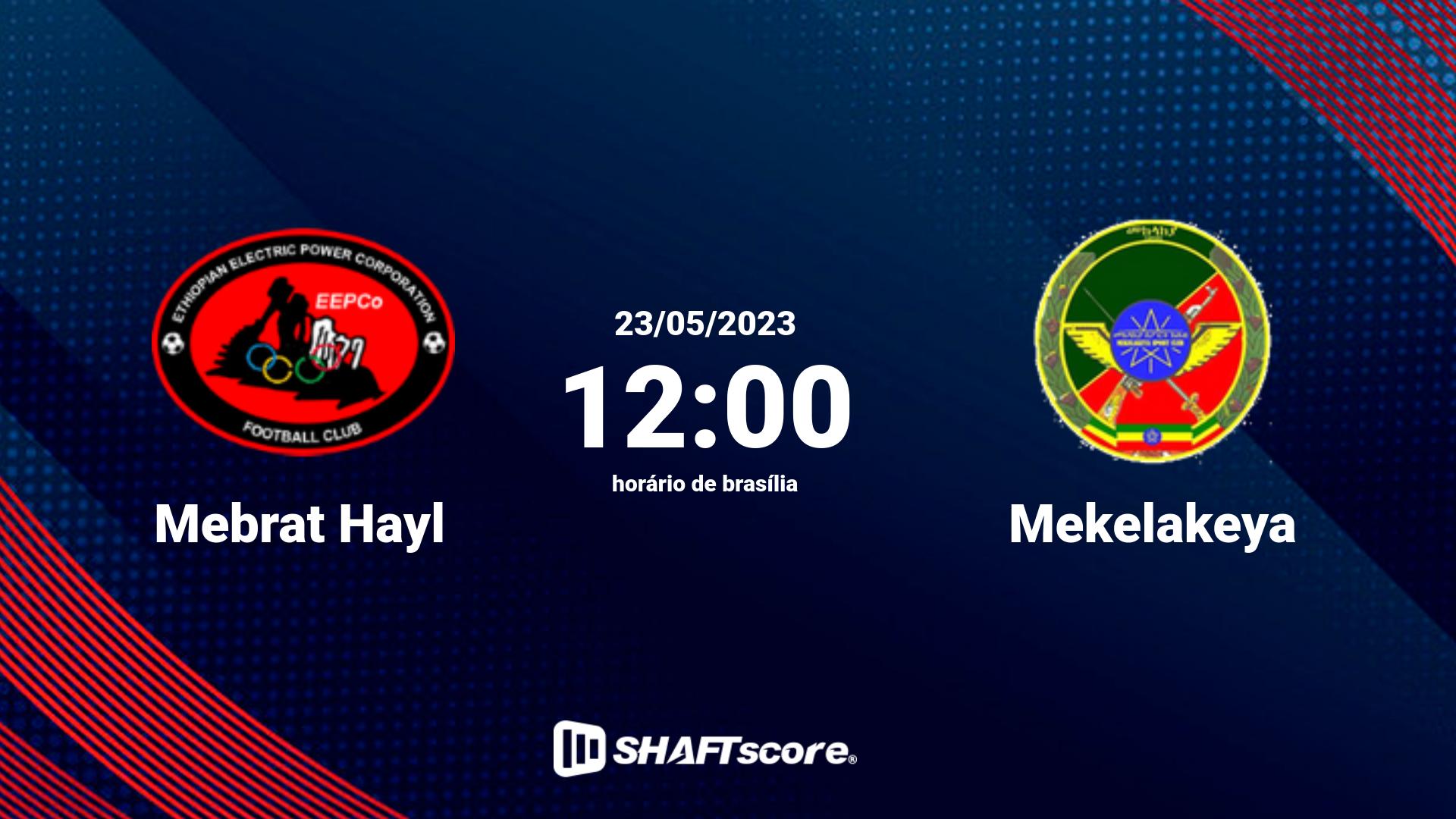 Estatísticas do jogo Mebrat Hayl vs Mekelakeya 23.05 12:00