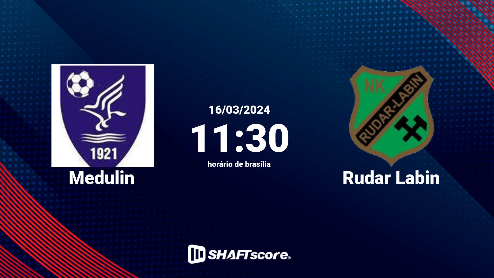 Estatísticas do jogo Medulin vs Rudar Labin 16.03 11:30