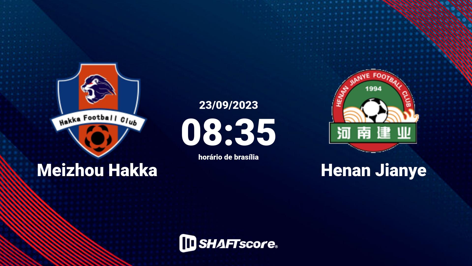 Estatísticas do jogo Meizhou Hakka vs Henan Jianye 23.09 08:35