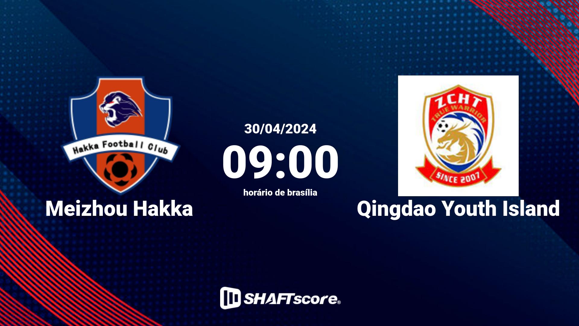 Estatísticas do jogo Meizhou Hakka vs Qingdao Youth Island 30.04 09:00