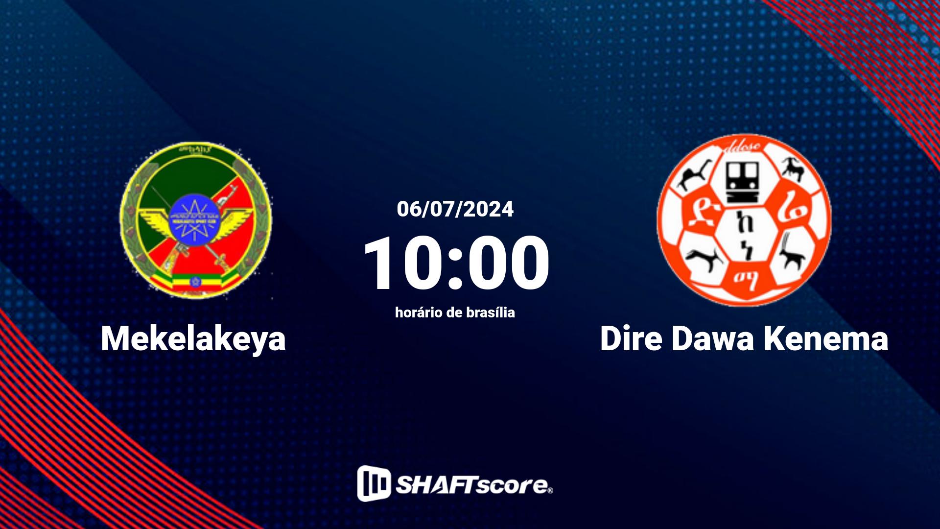 Estatísticas do jogo Mekelakeya vs Dire Dawa Kenema 06.07 10:00