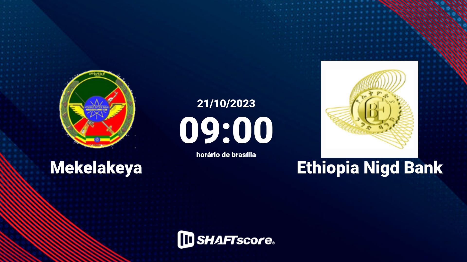 Estatísticas do jogo Mekelakeya vs Ethiopia Nigd Bank 21.10 09:00