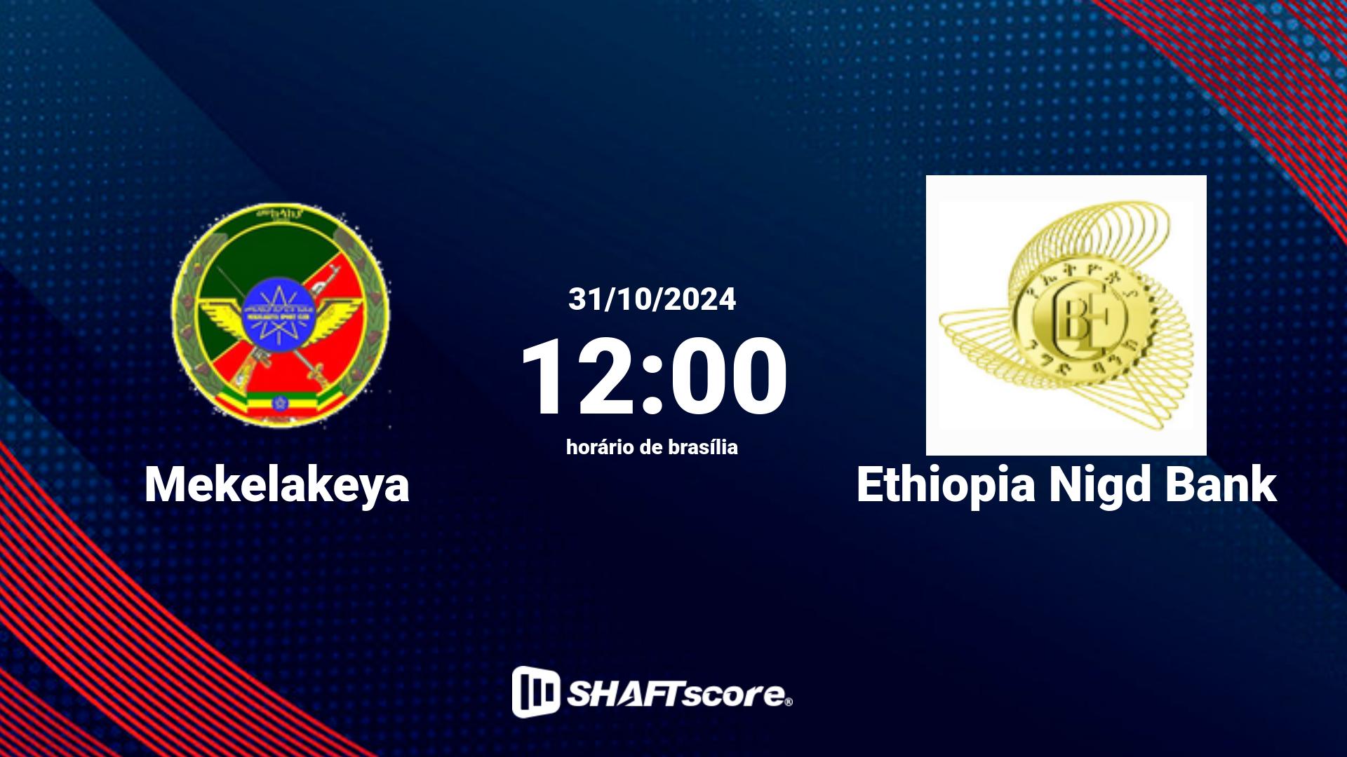 Estatísticas do jogo Mekelakeya vs Ethiopia Nigd Bank 31.10 12:00