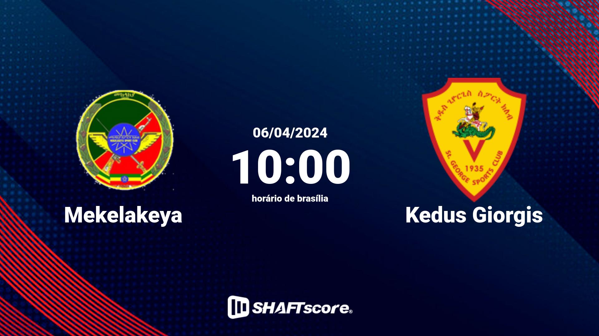 Estatísticas do jogo Mekelakeya vs Kedus Giorgis 06.04 10:00