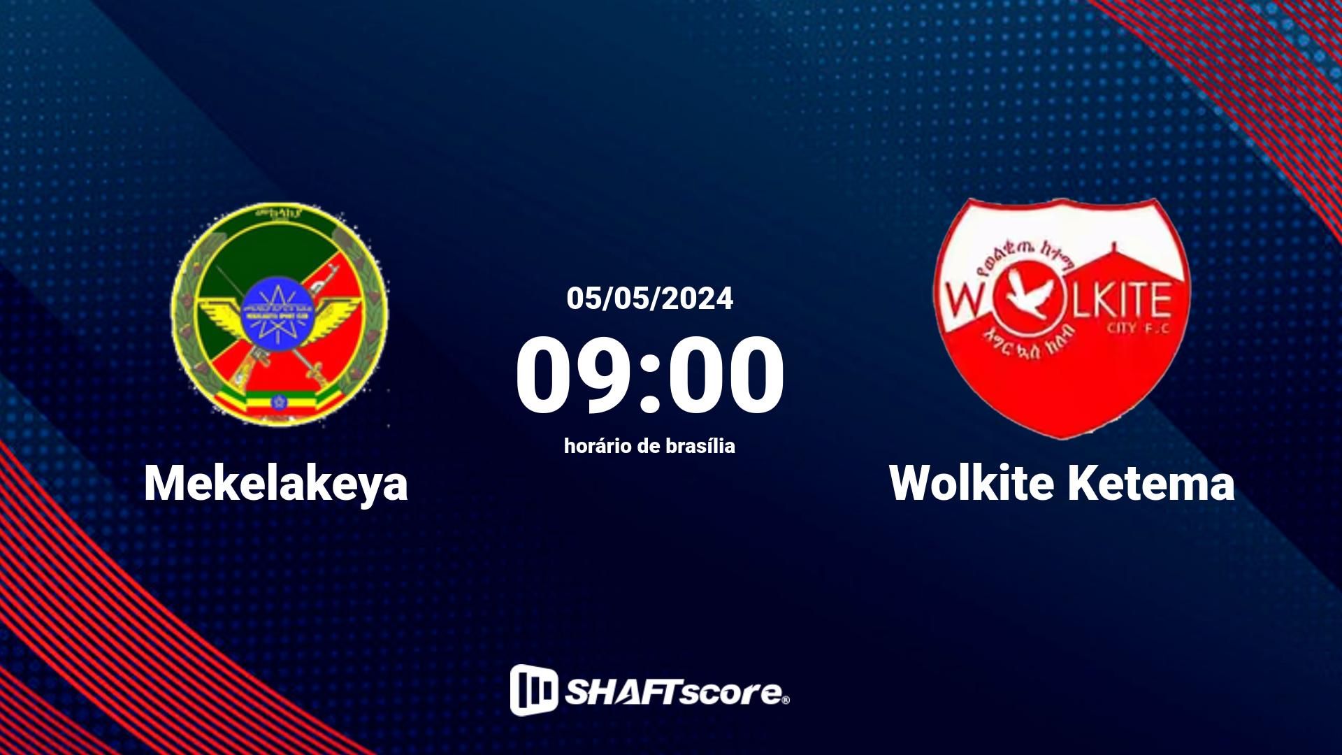 Estatísticas do jogo Mekelakeya vs Wolkite Ketema 05.05 09:00