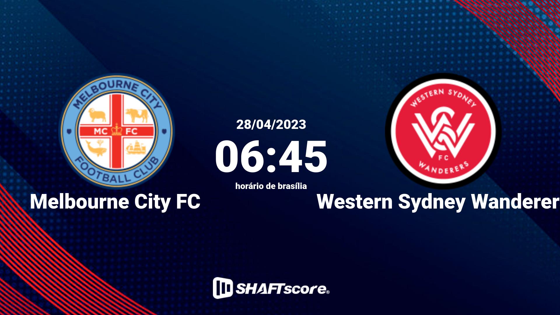 Estatísticas do jogo Melbourne City FC vs Western Sydney Wanderers 28.04 06:45