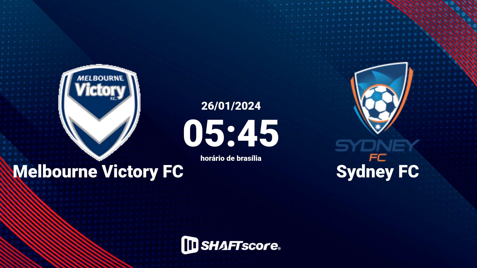 Estatísticas do jogo Melbourne Victory FC vs Sydney FC 26.01 05:45