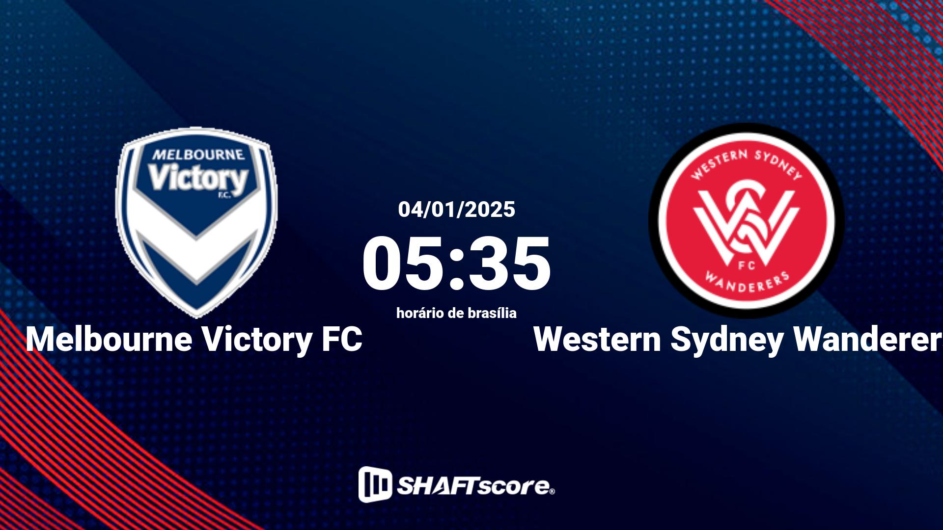 Estatísticas do jogo Melbourne Victory FC vs Western Sydney Wanderers 04.01 05:35