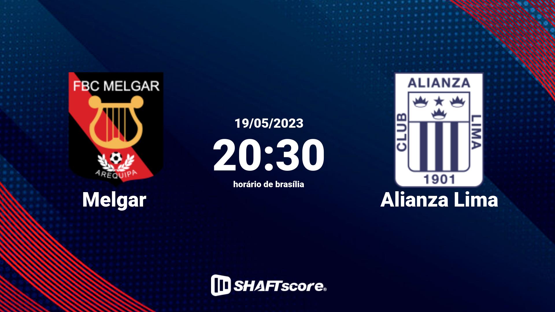 Estatísticas do jogo Melgar vs Alianza Lima 19.05 20:30