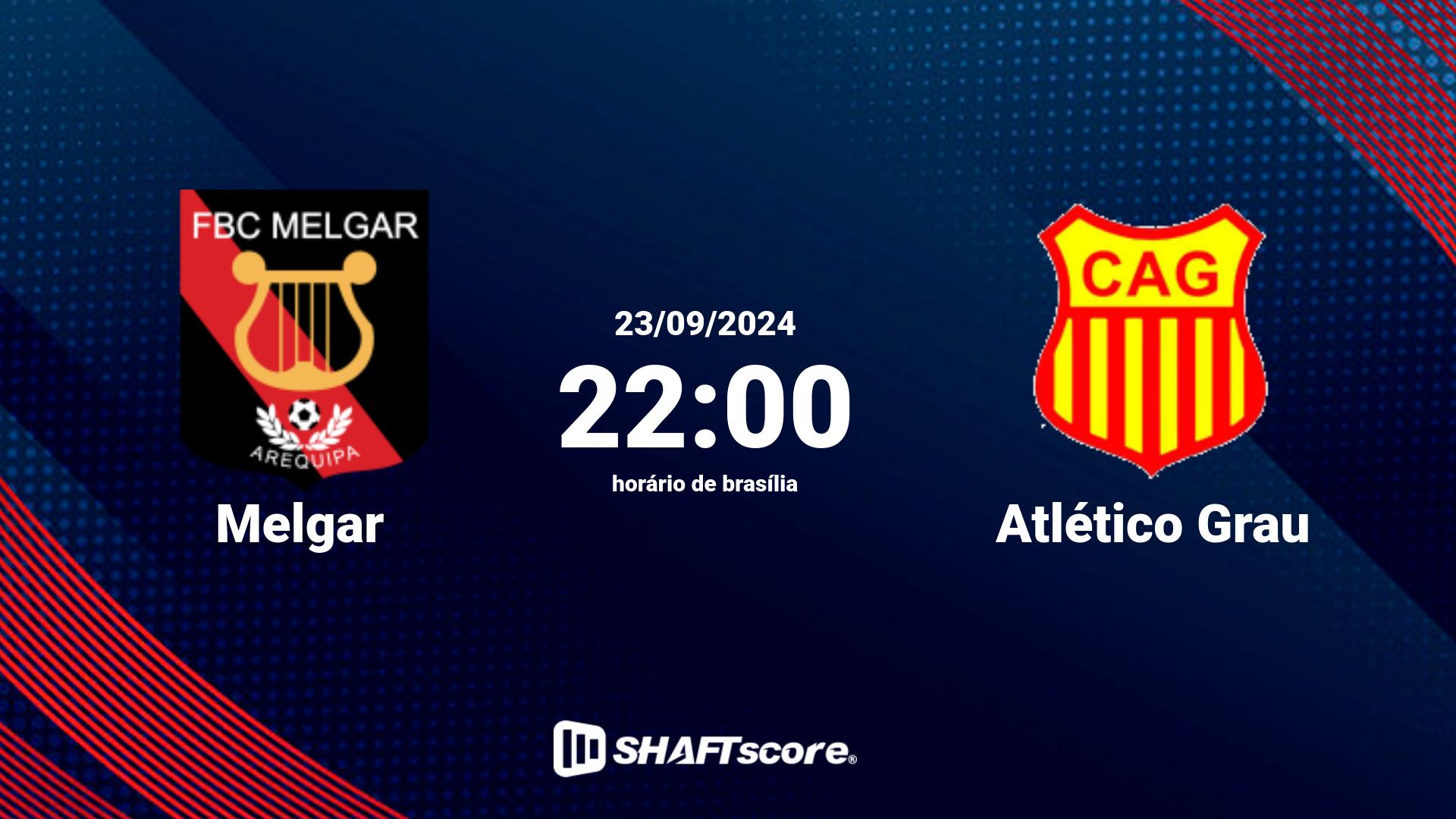 Estatísticas do jogo Melgar vs Atlético Grau 23.09 22:00