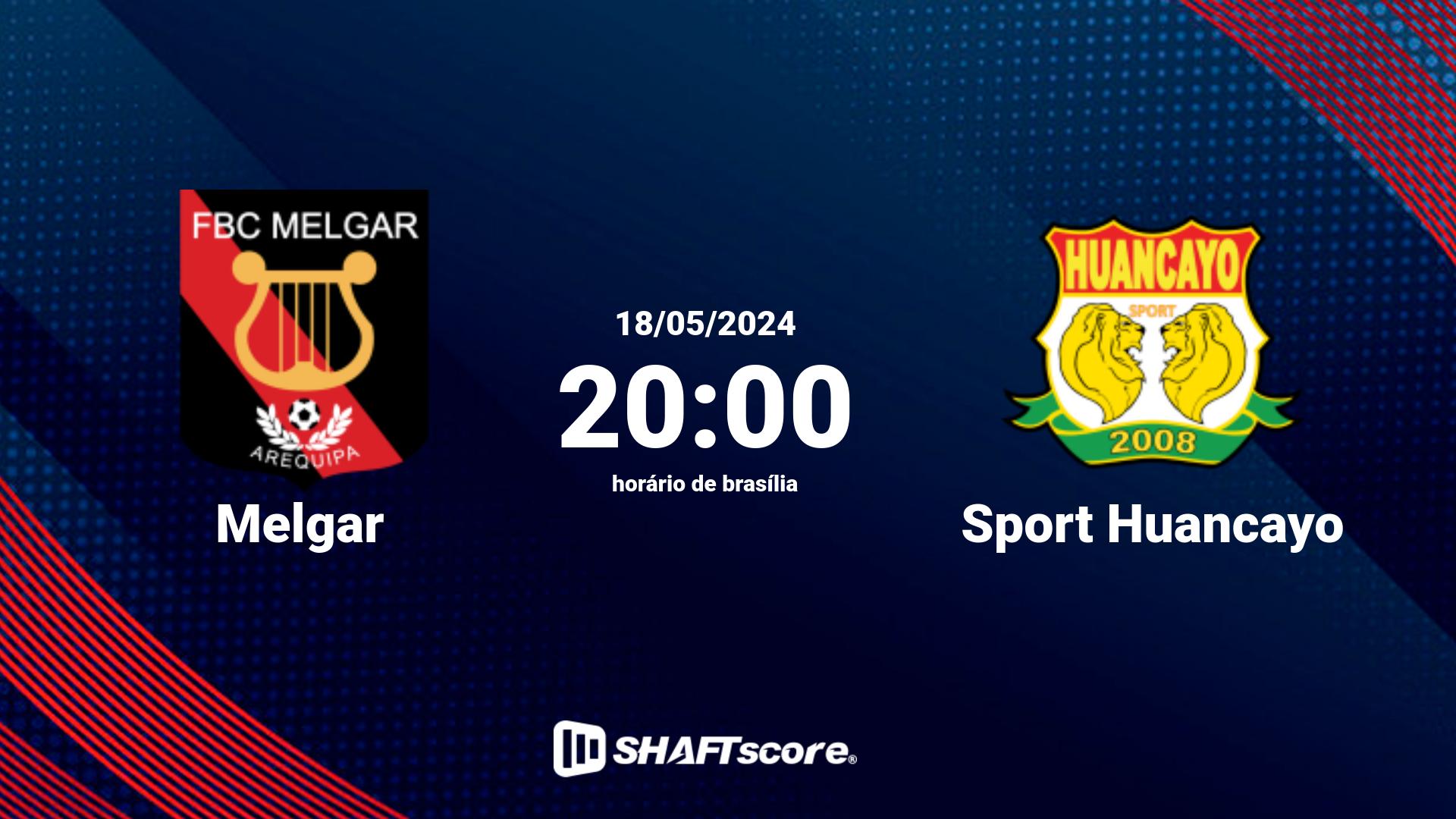 Estatísticas do jogo Melgar vs Sport Huancayo 18.05 20:00