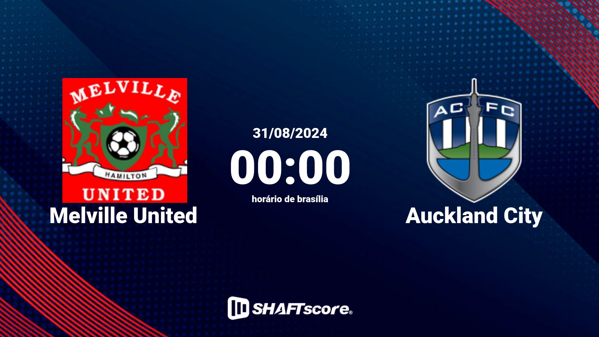 Estatísticas do jogo Melville United vs Auckland City 31.08 00:00