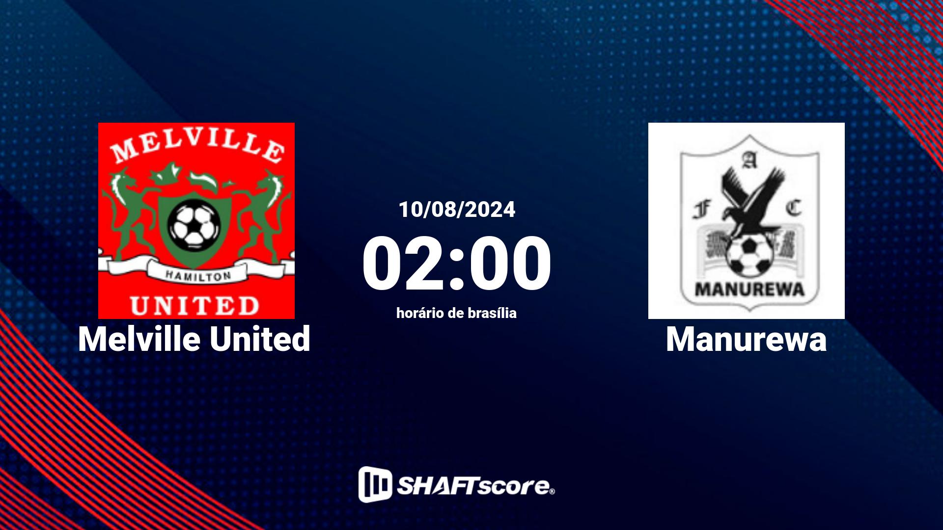Estatísticas do jogo Melville United vs Manurewa 10.08 02:00