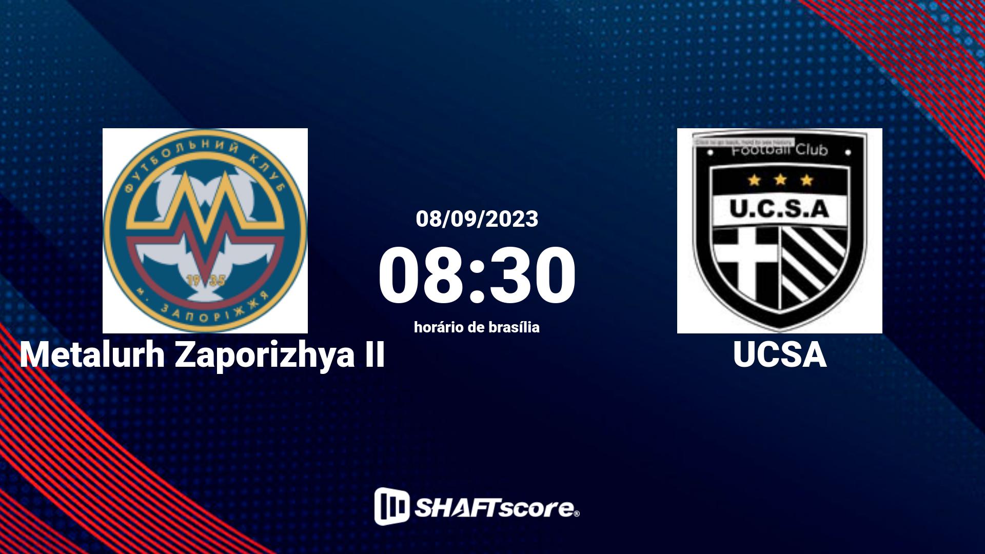 Estatísticas do jogo Metalurh Zaporizhya II vs UCSA 08.09 08:30