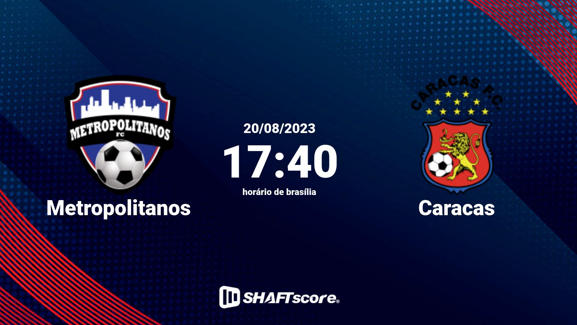 Estatísticas do jogo Metropolitanos vs Caracas 20.08 17:40