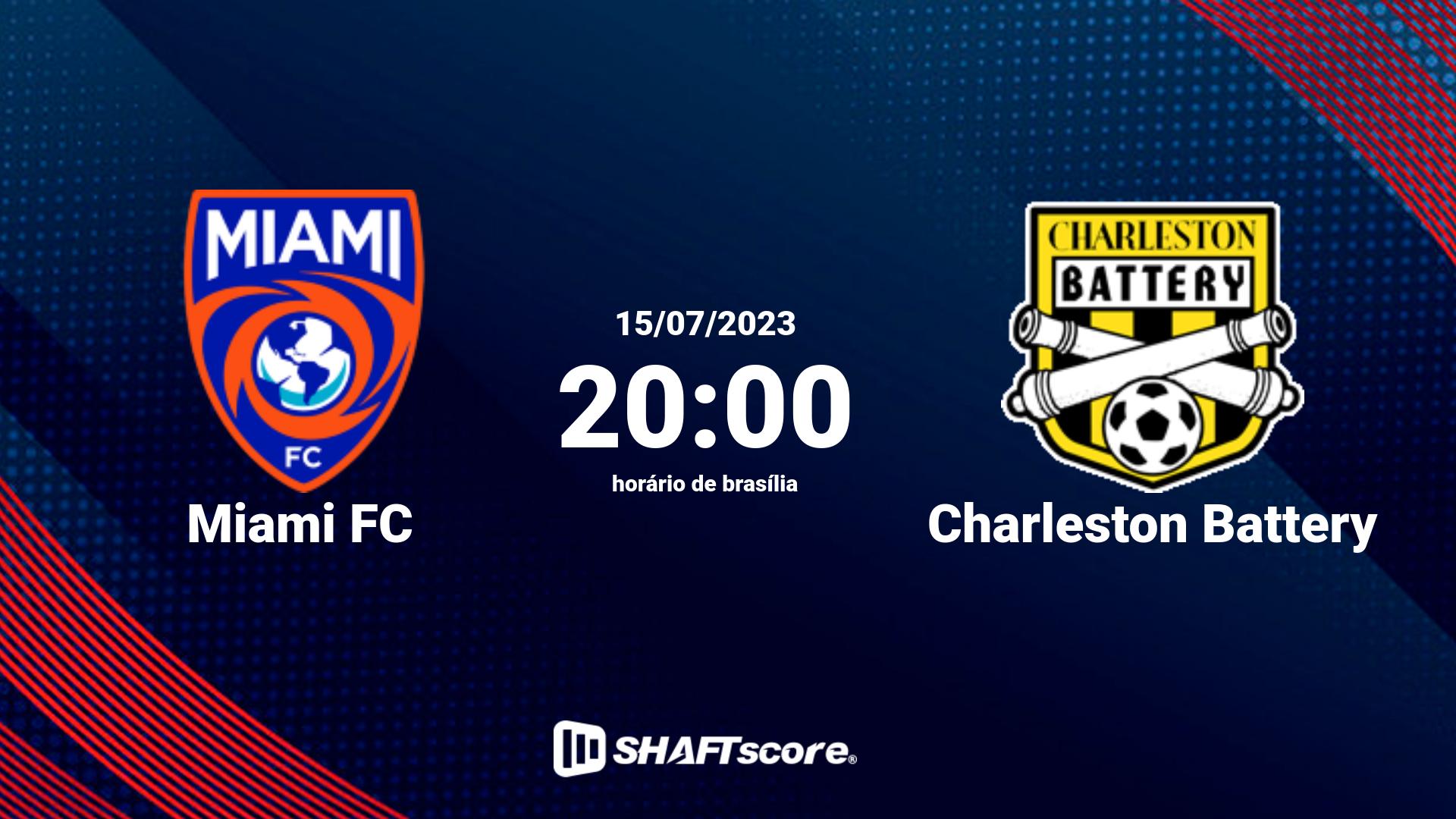 Estatísticas do jogo Miami FC vs Charleston Battery 15.07 20:00