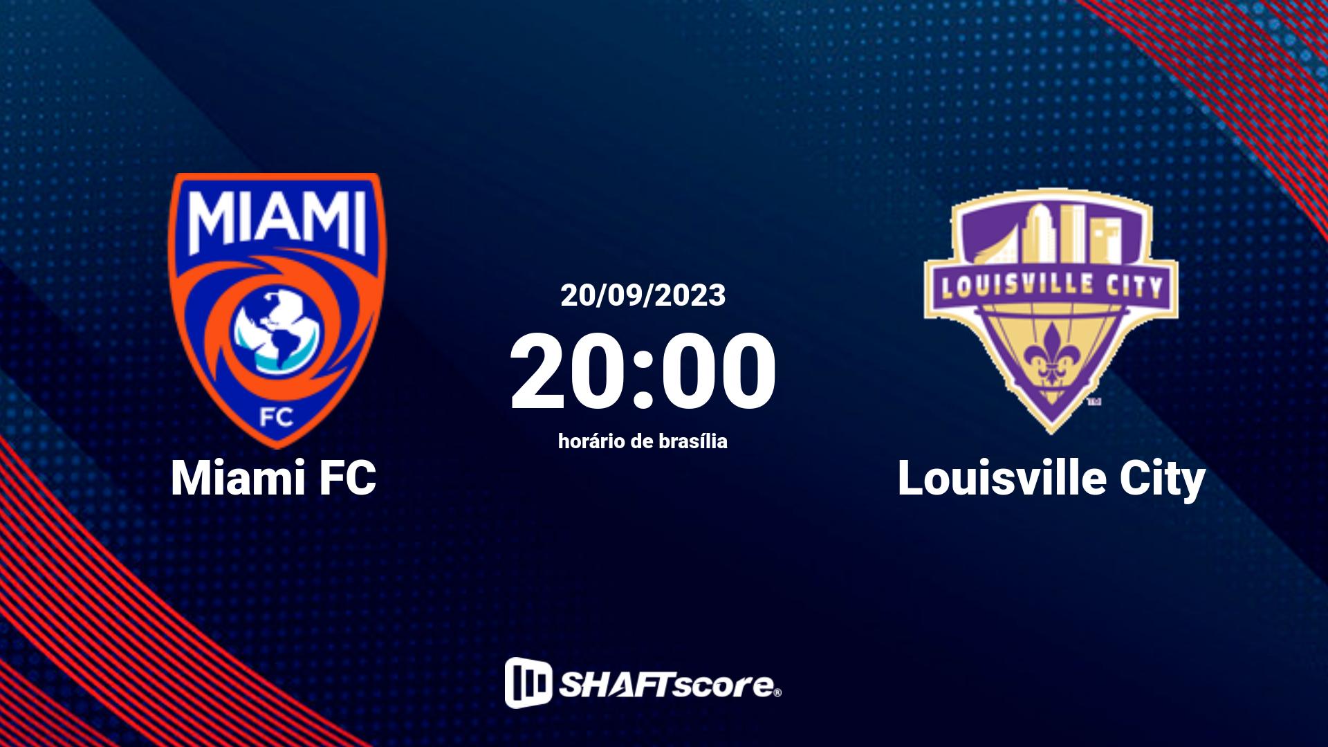 Estatísticas do jogo Miami FC vs Louisville City 20.09 20:00