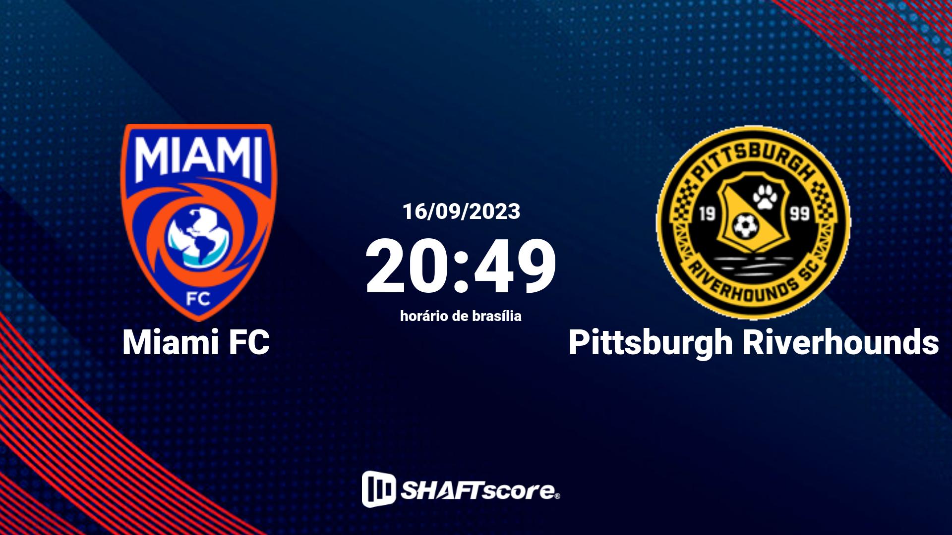 Estatísticas do jogo Miami FC vs Pittsburgh Riverhounds 16.09 20:49